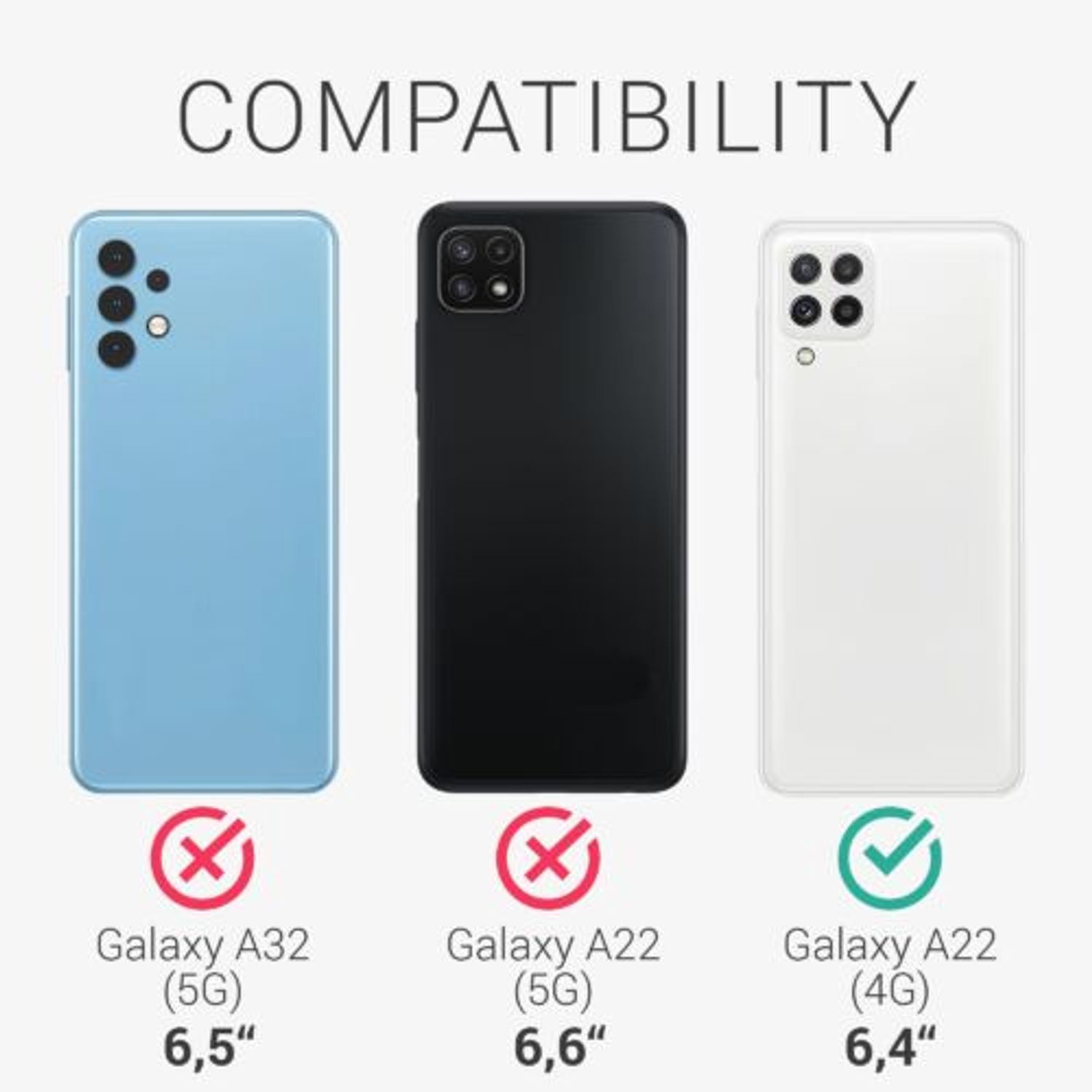 Husa pentru Samsung Galaxy A22, Silicon, Negru, 55497.04, Kwmobile fotografia produsului View 5 L