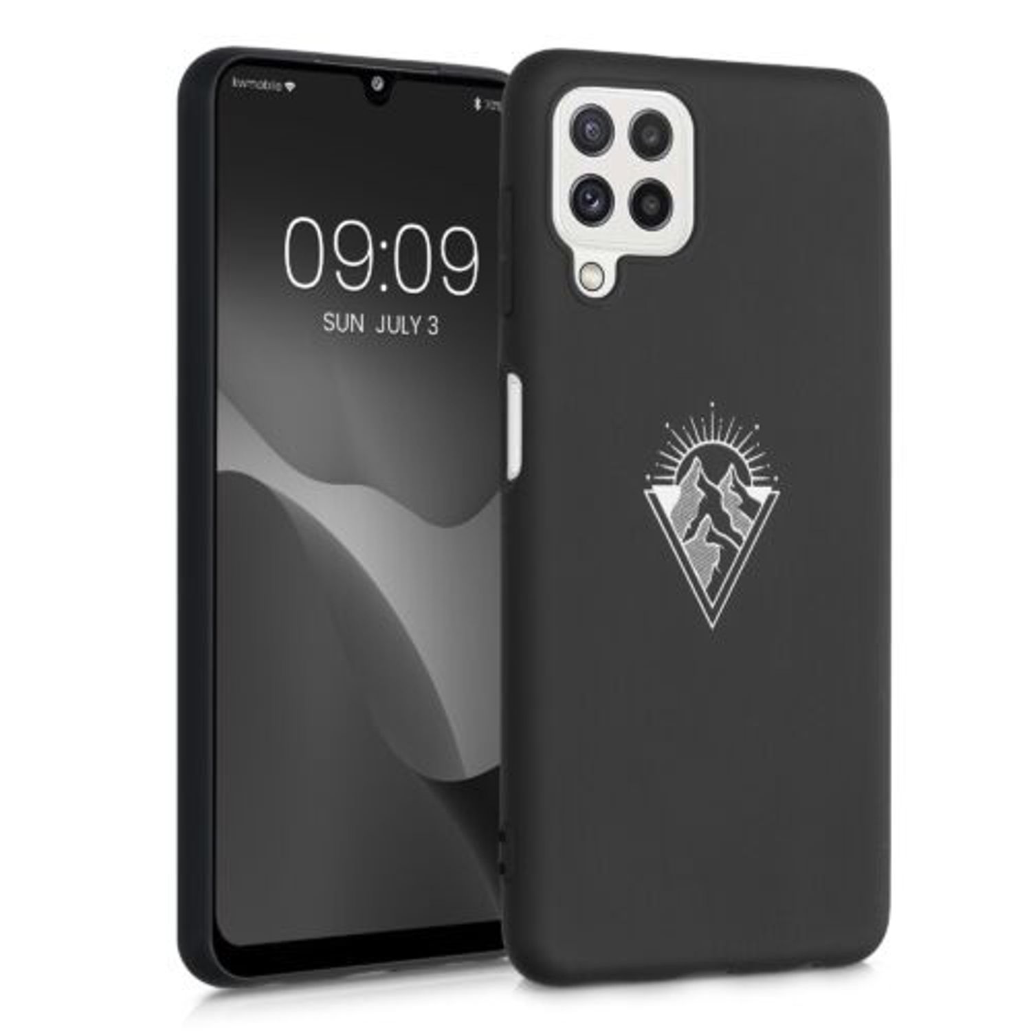 Husa pentru Samsung Galaxy A22, Silicon, Negru, 55497.04, Kwmobile fotografia produsului