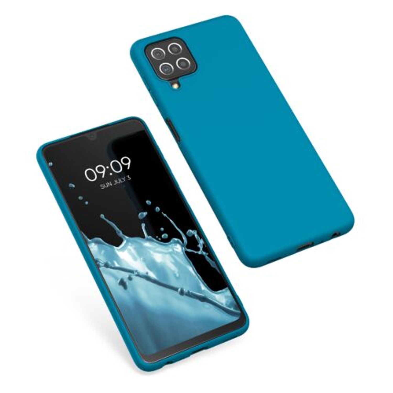 Husa pentru Samsung Galaxy A22, Silicon, Albastru, 55493.224, Kwmobile fotografia produsului View 2 L