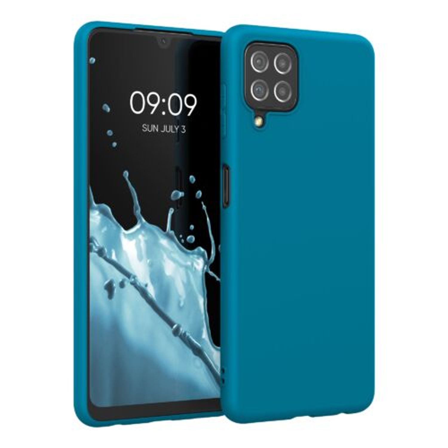 Husa pentru Samsung Galaxy A22, Silicon, Albastru, 55493.224, Kwmobile fotografia produsului