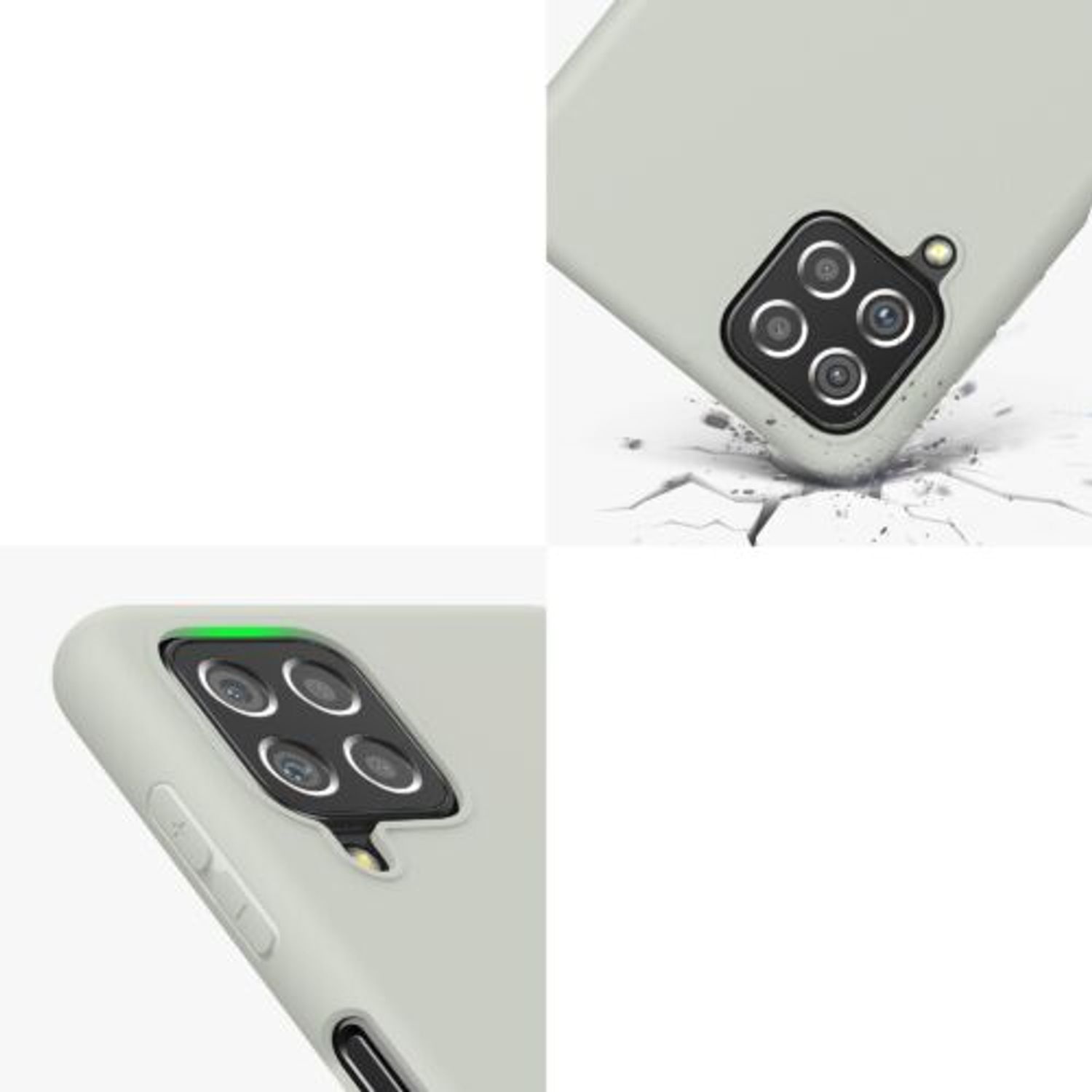 Husa pentru Samsung Galaxy A22, Silicon, Verde, 55493.70, Kwmobile fotografia produsului View 8 L