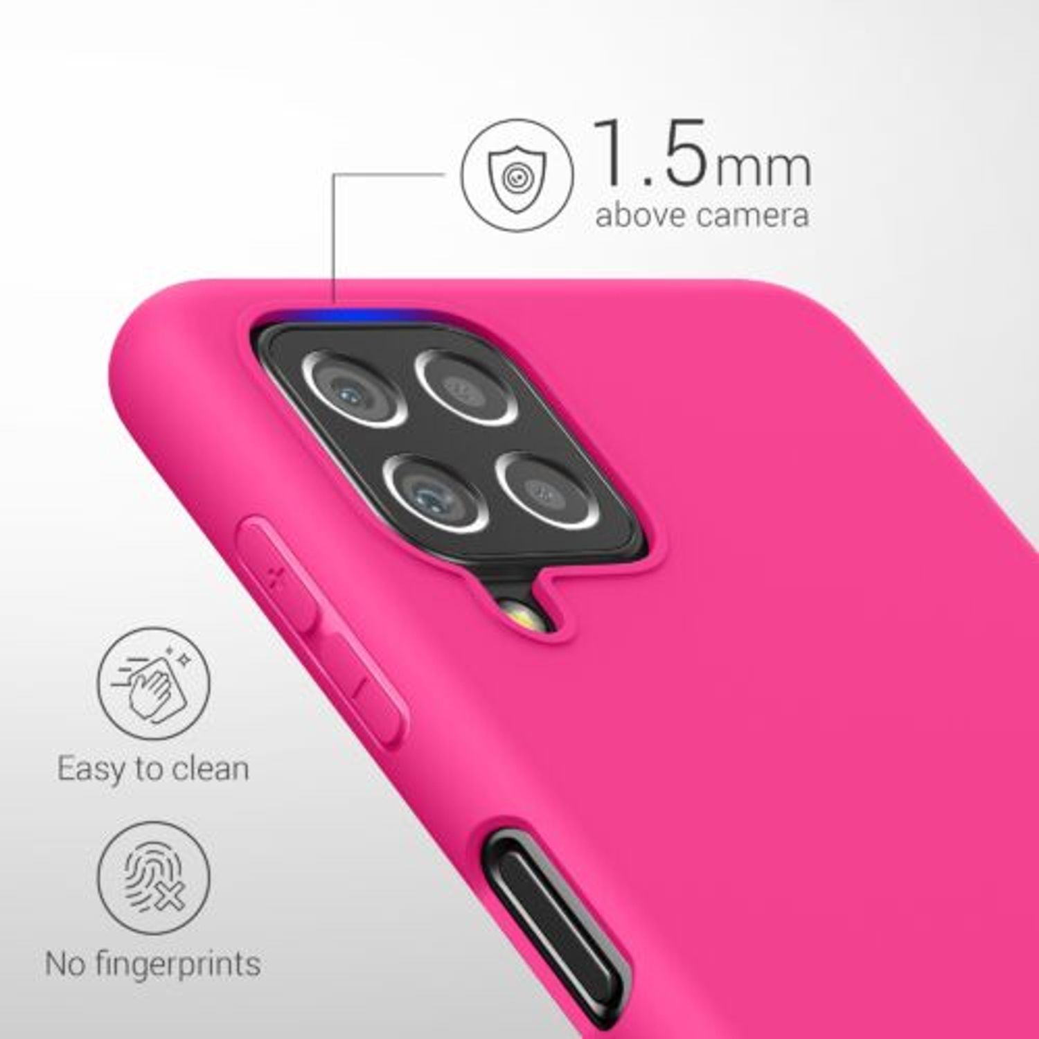 Husa pentru Samsung Galaxy A22, Silicon, Roz, 55493.77, Kwmobile fotografia produsului View 4 L