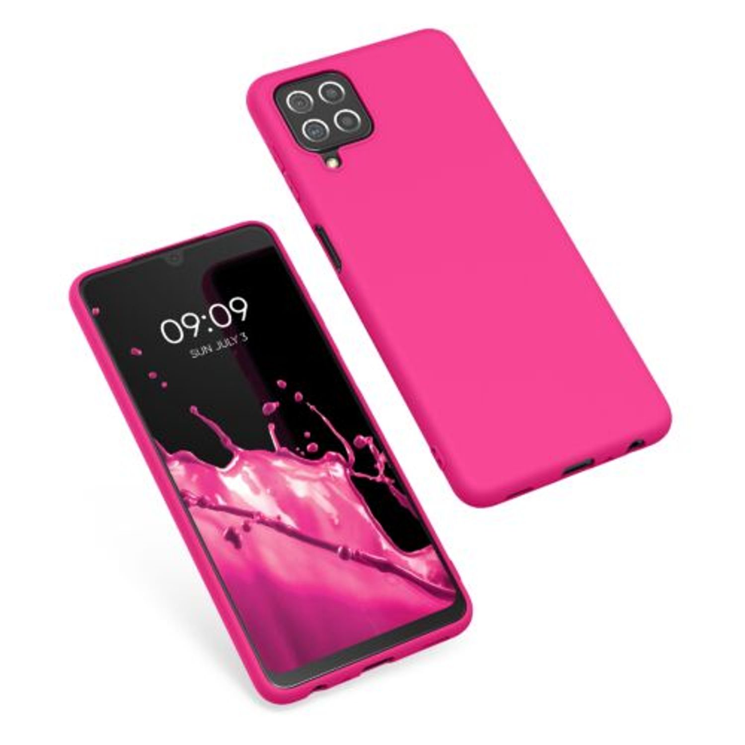 Husa pentru Samsung Galaxy A22, Silicon, Roz, 55493.77, Kwmobile fotografia produsului View 2 L