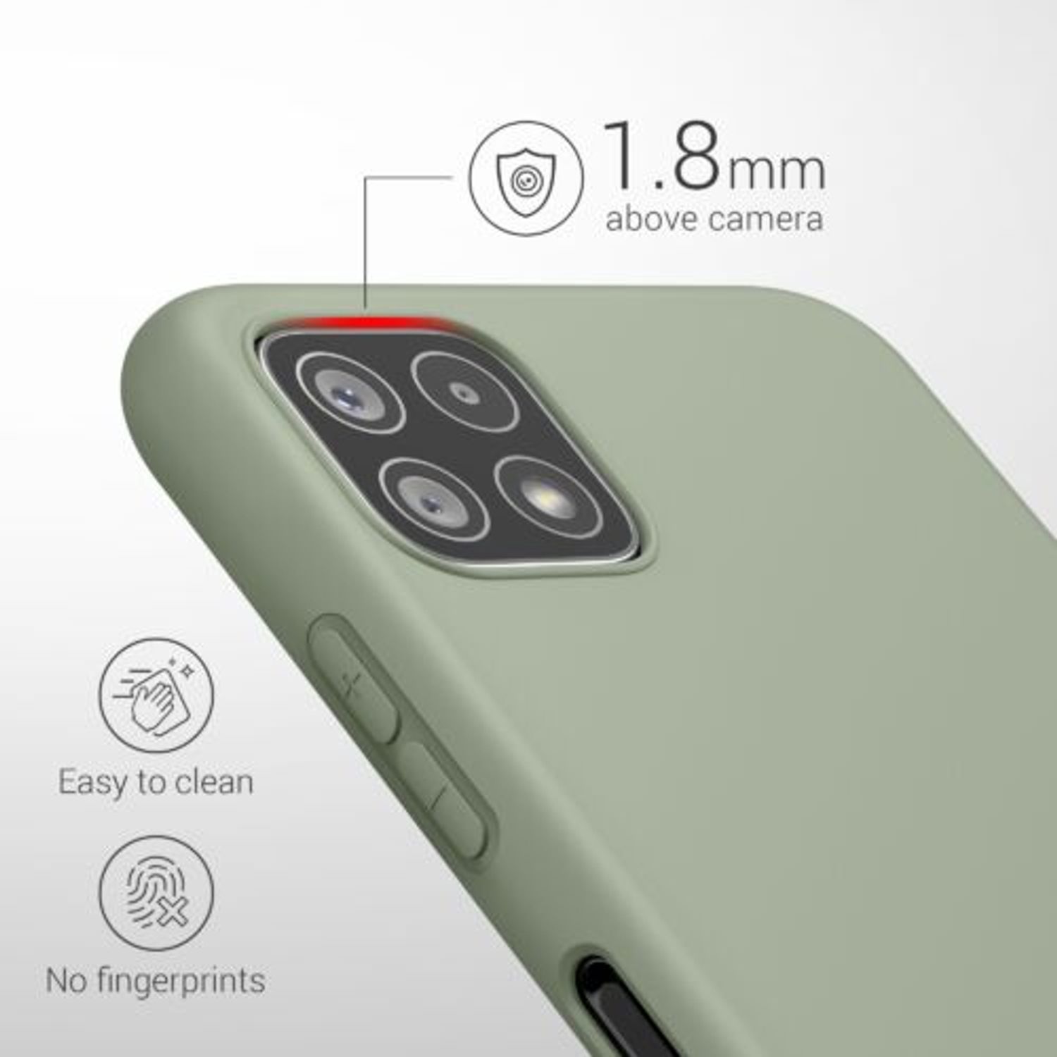 Husa pentru Samsung Galaxy A22 5G, Silicon, Verde, 55245.172, Kwmobile fotografia produsului View 3 L