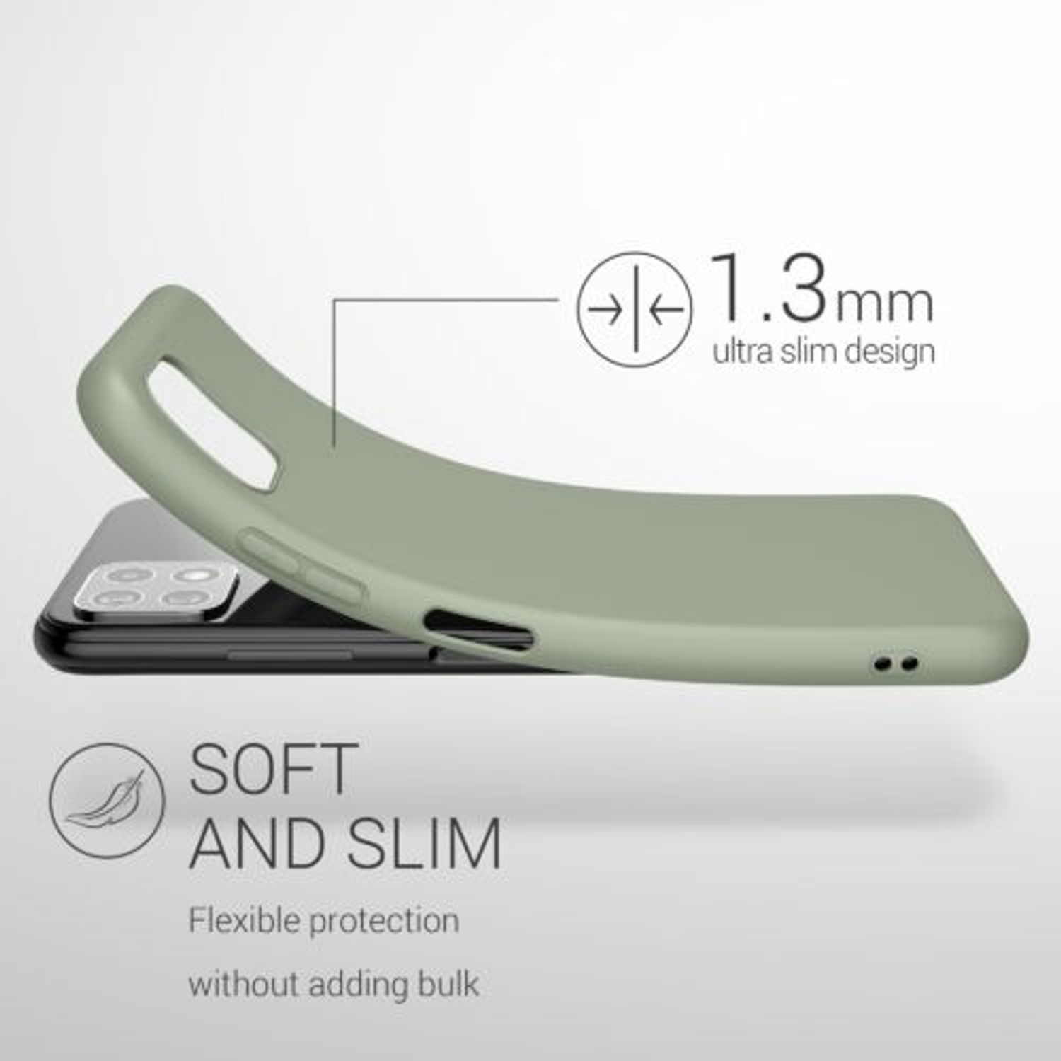 Husa pentru Samsung Galaxy A22 5G, Silicon, Verde, 55245.172, Kwmobile fotografia produsului View 5 L