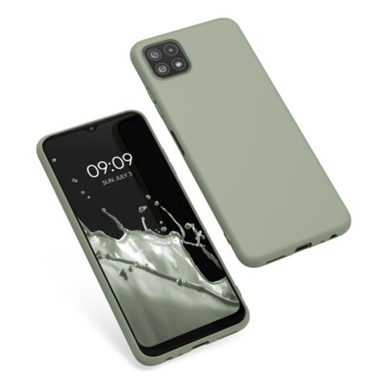 Husa pentru Samsung Galaxy A22 5G, Silicon, Verde, 55245.172, Kwmobile fotografia produsului View 2 L