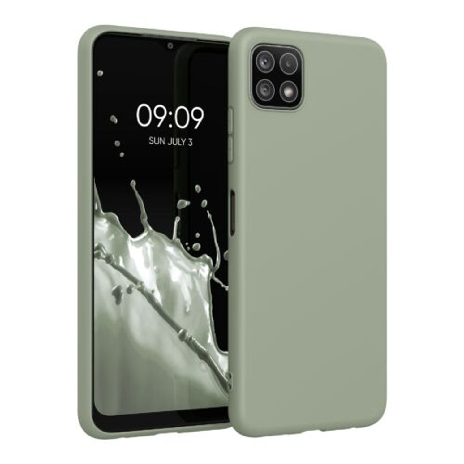 Husa pentru Samsung Galaxy A22 5G, Silicon, Verde, 55245.172, Kwmobile fotografia produsului