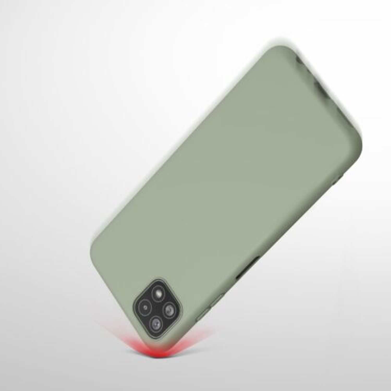 Husa pentru Samsung Galaxy A22 5G, Silicon, Verde, 55245.172, Kwmobile fotografia produsului View 8 L