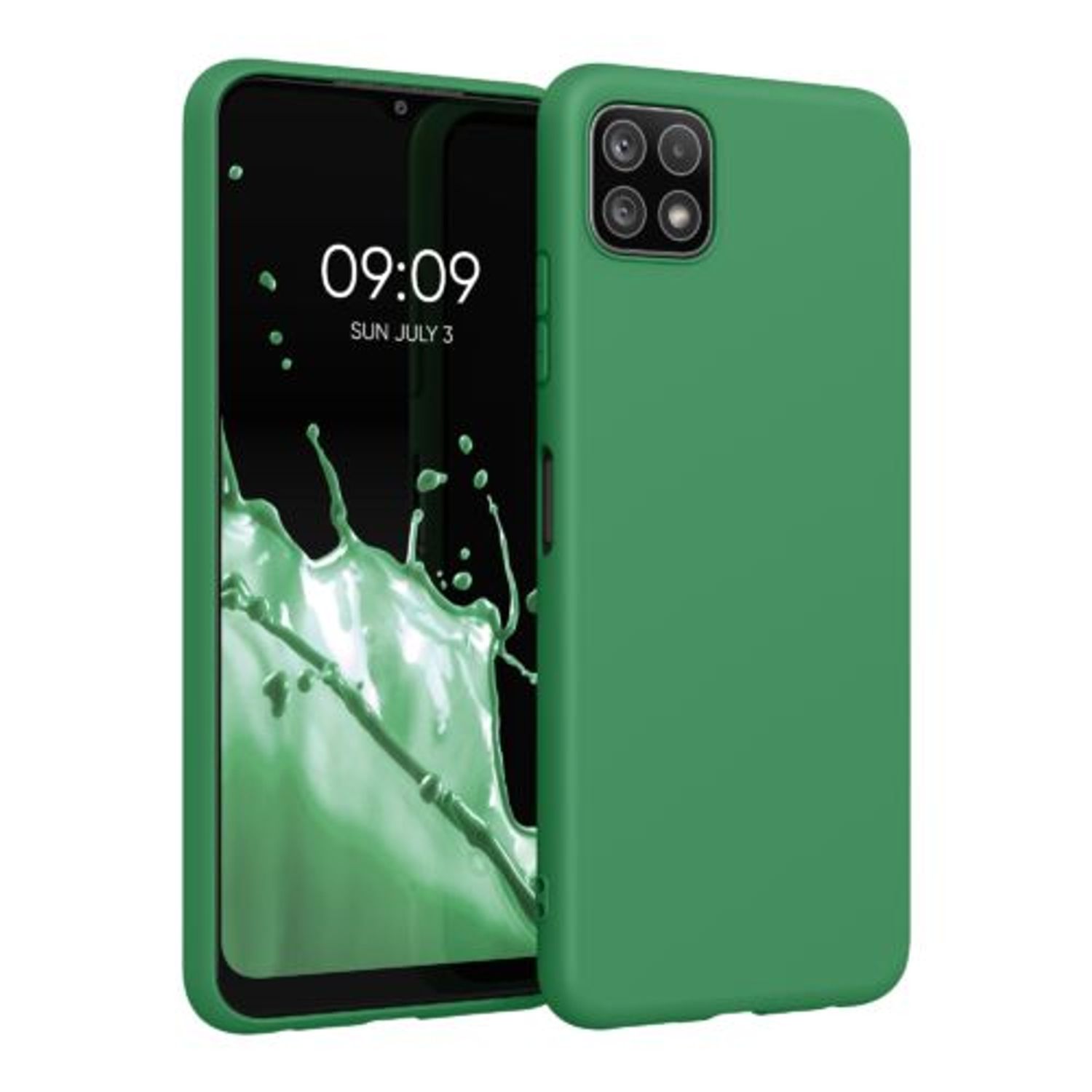 Husa pentru Samsung Galaxy A22 5G, Silicon, Verde, 55245.227, Kwmobile fotografia produsului