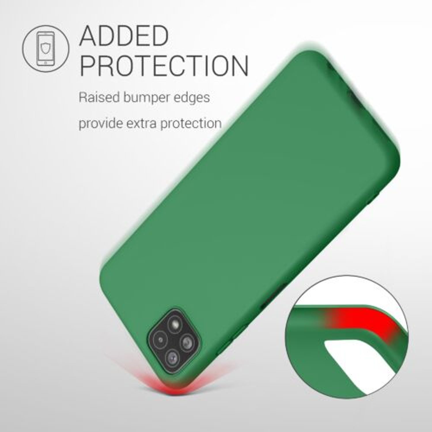 Husa pentru Samsung Galaxy A22 5G, Silicon, Verde, 55245.227, Kwmobile fotografia produsului View 11 L
