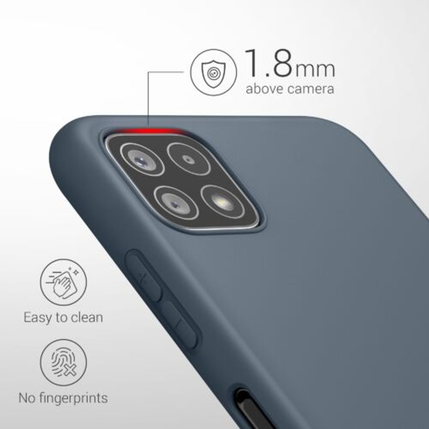 Husa pentru Samsung Galaxy A22 5G, Silicon, Albastru, 55245.202, Kwmobile fotografia produsului View 4 L