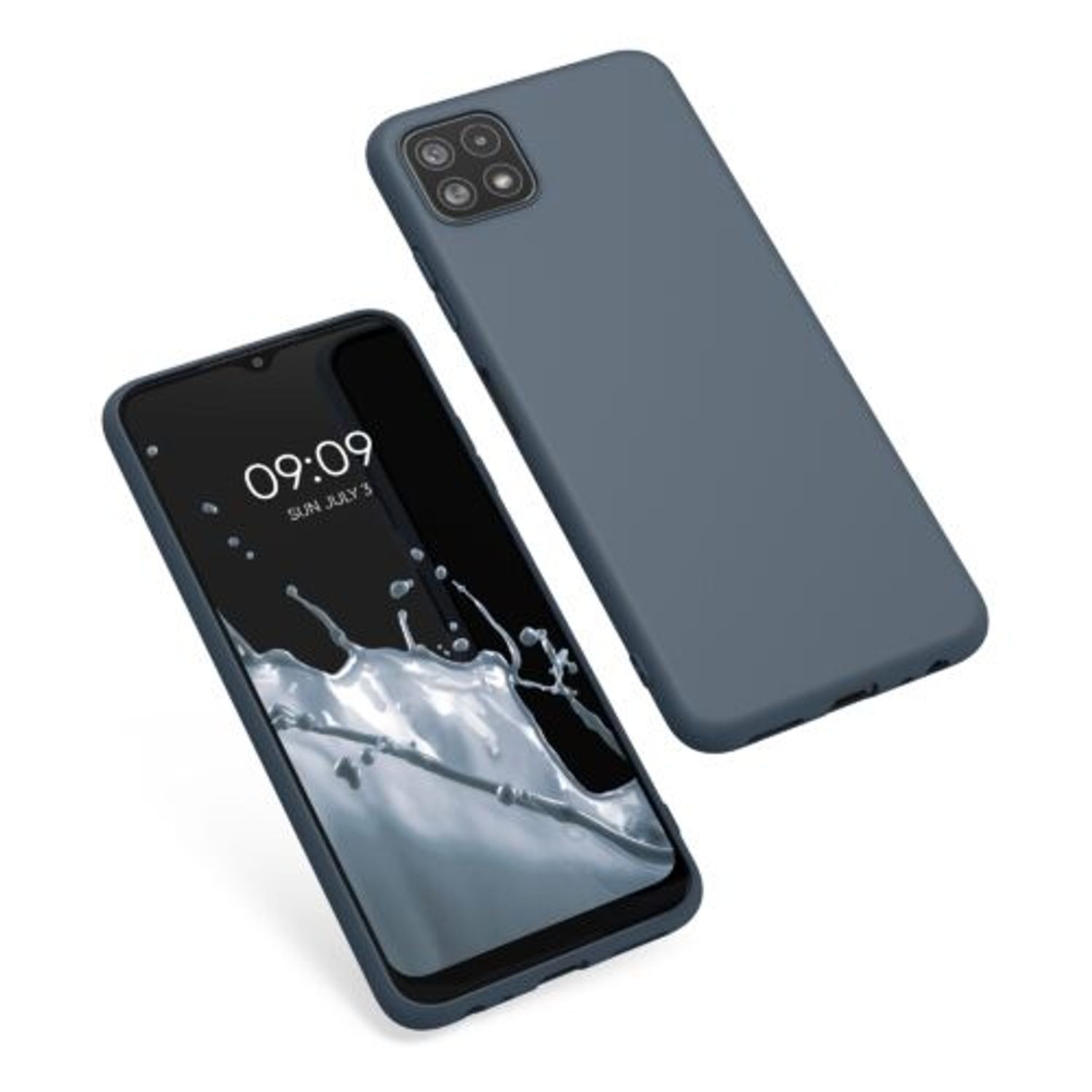Husa pentru Samsung Galaxy A22 5G, Silicon, Albastru, 55245.202, Kwmobile fotografia produsului View 2 L