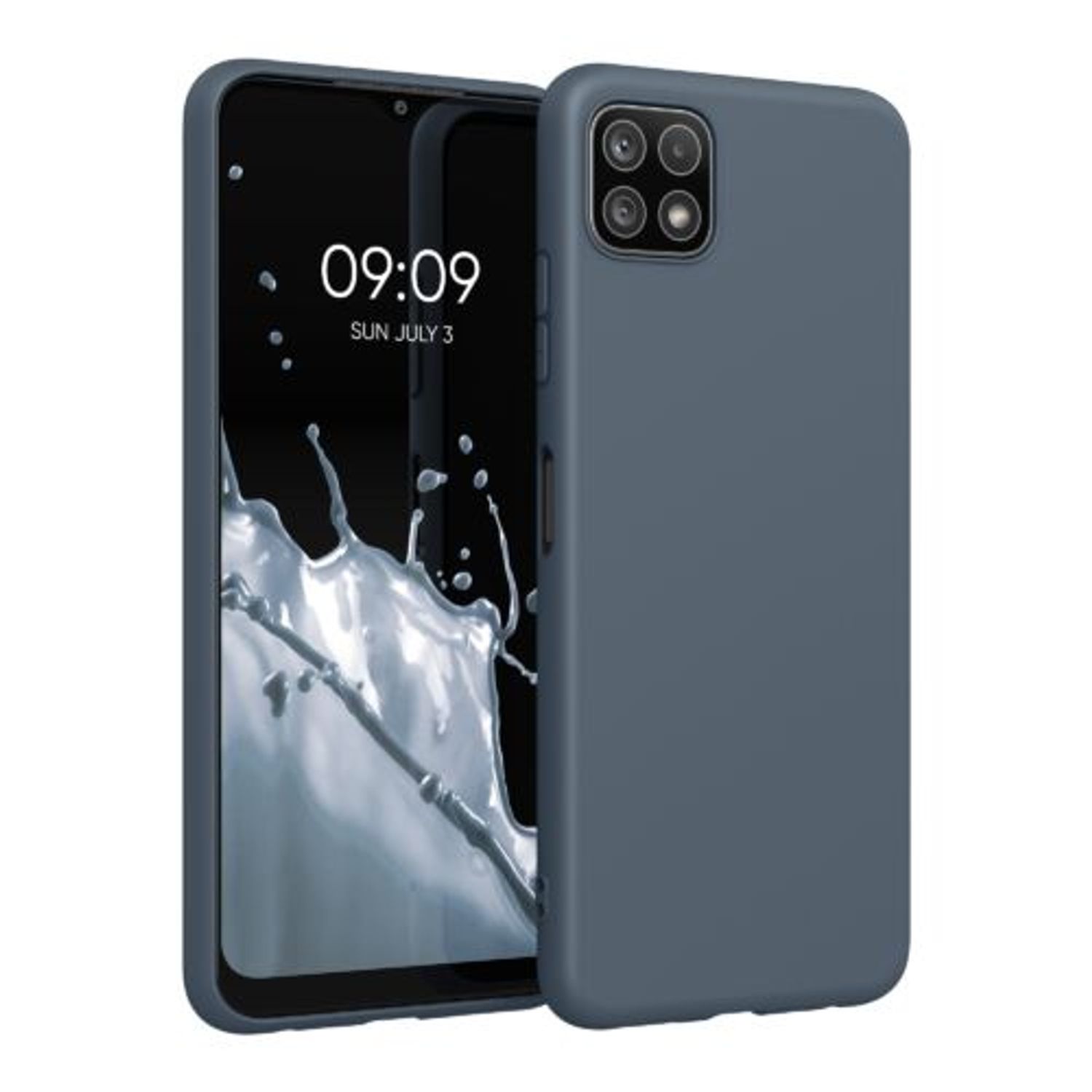 Husa pentru Samsung Galaxy A22 5G, Silicon, Albastru, 55245.202, Kwmobile fotografia produsului