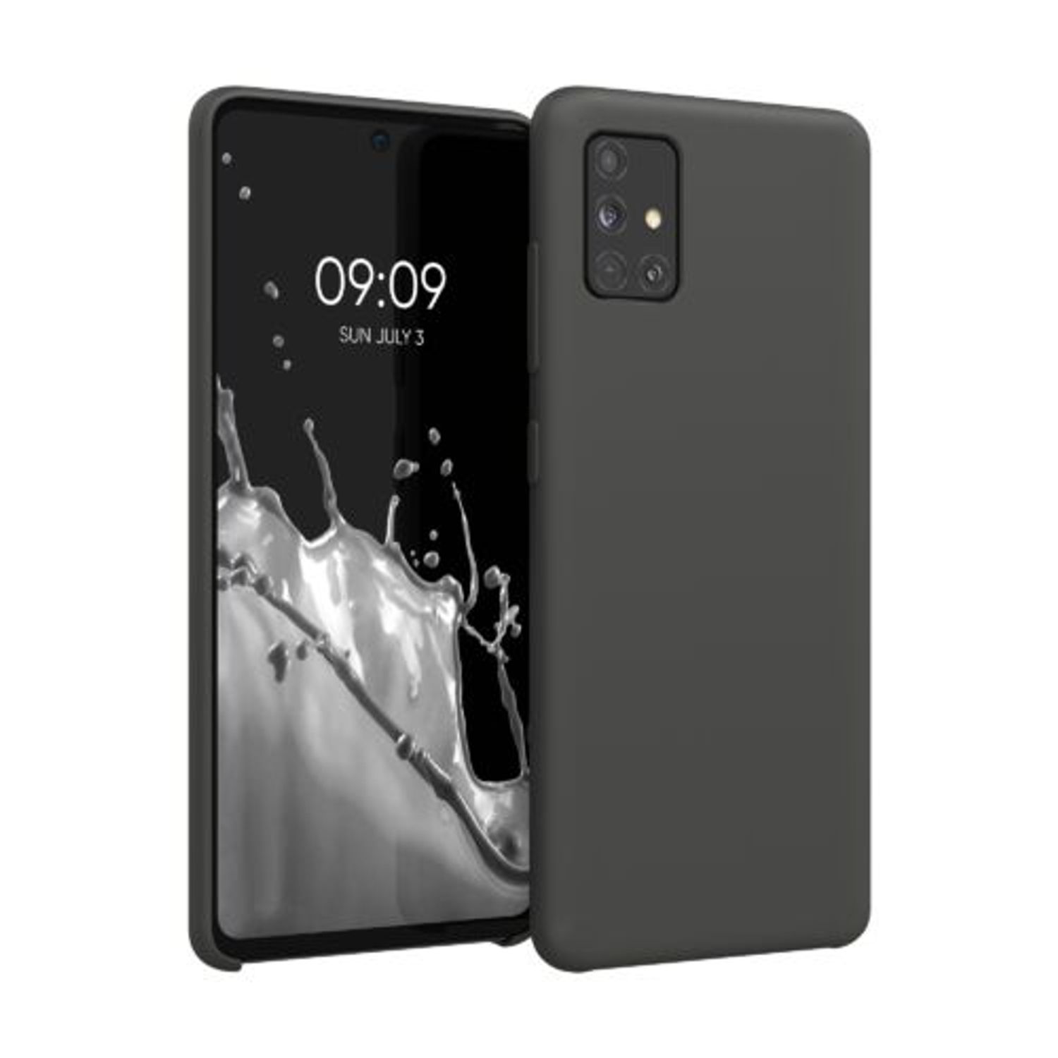 Husa pentru Samsung Galaxy A51, Silicon, Gri, 51197.47, Kwmobile fotografia produsului