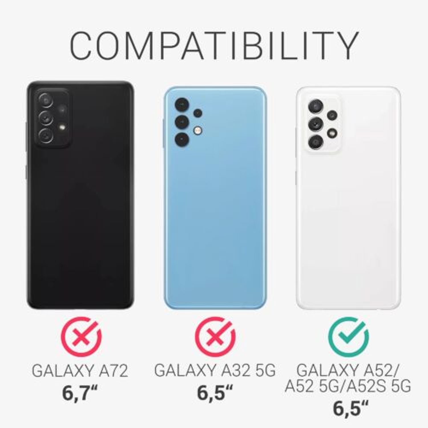 Husa pentru Samsung Galaxy A52/Galaxy A52 5G/Galaxy A52s 5G, Silicon, Albastru, 54347.168, Kwmobile fotografia produsului View 4 L