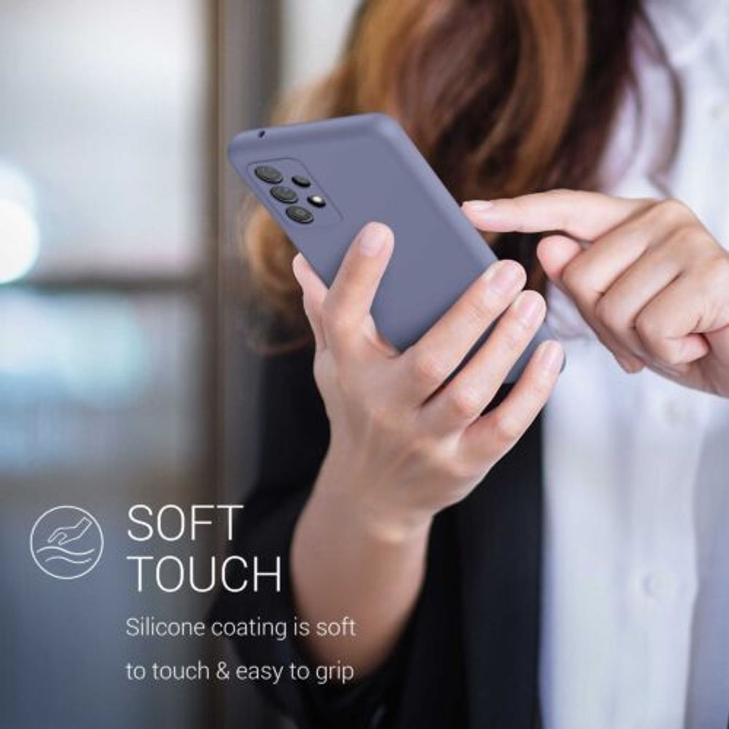 Husa pentru Samsung Galaxy A52/Galaxy A52 5G/Galaxy A52s 5G, Silicon, Albastru, 54347.168, Kwmobile fotografia produsului View 6 L