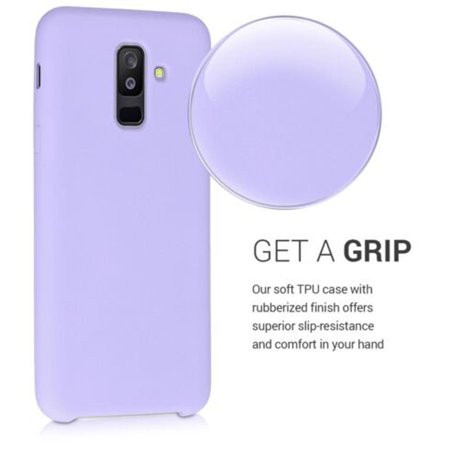 Husa pentru Samsung Galaxy A6 Plus, Silicon, Mov, 46379.108, Kwmobile fotografia produsului View 4 L
