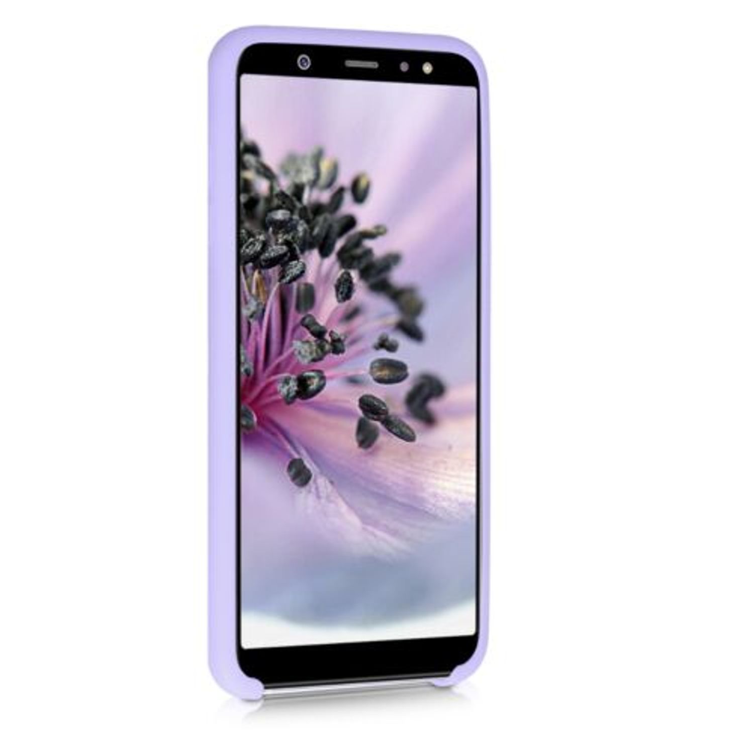 Husa pentru Samsung Galaxy A6 Plus, Silicon, Mov, 46379.108, Kwmobile fotografia produsului View 3 L