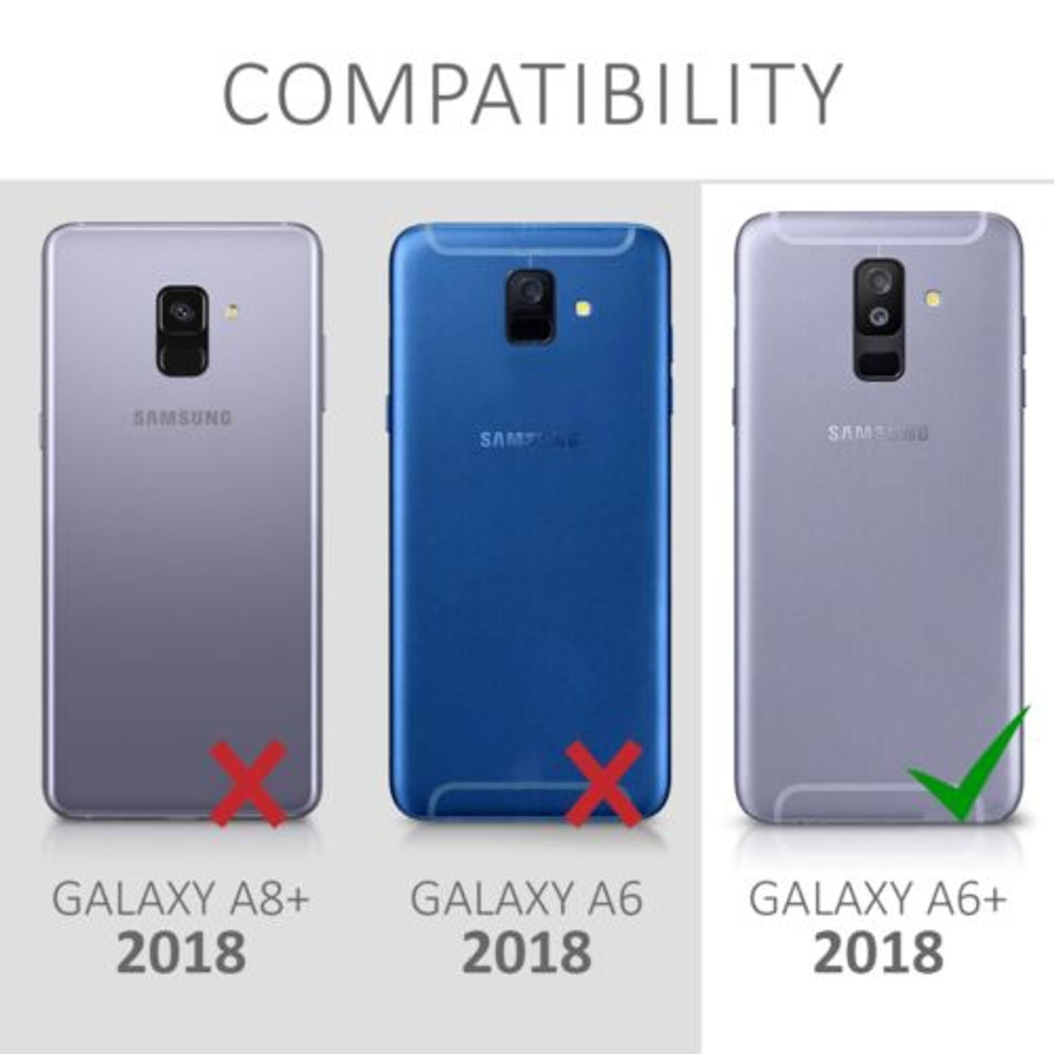 Husa pentru Samsung Galaxy A6 Plus, Silicon, Mov, 46379.108, Kwmobile fotografia produsului View 6 L
