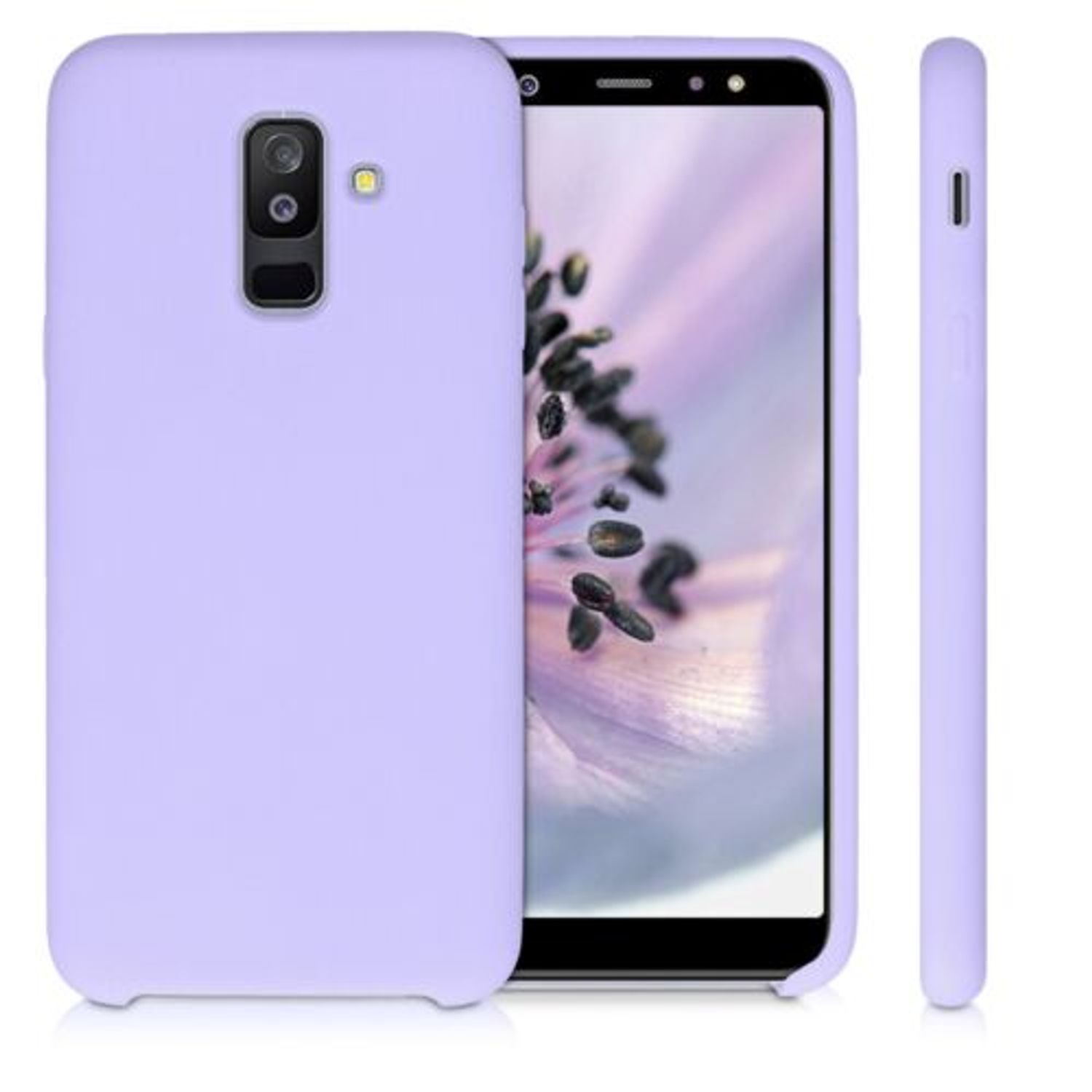 Husa pentru Samsung Galaxy A6 Plus, Silicon, Mov, 46379.108, Kwmobile fotografia produsului View 2 L