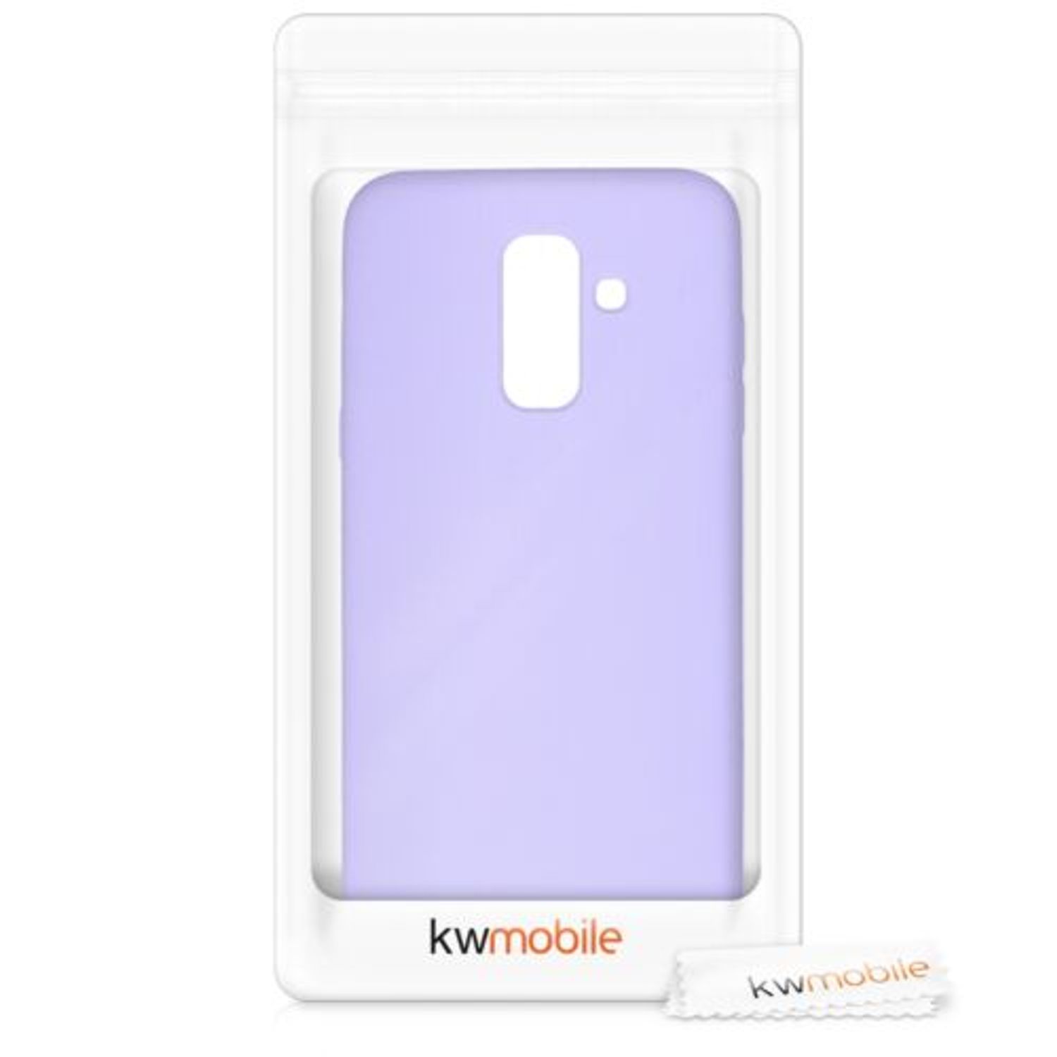 Husa pentru Samsung Galaxy A6 Plus, Silicon, Mov, 46379.108, Kwmobile fotografia produsului View 7 L