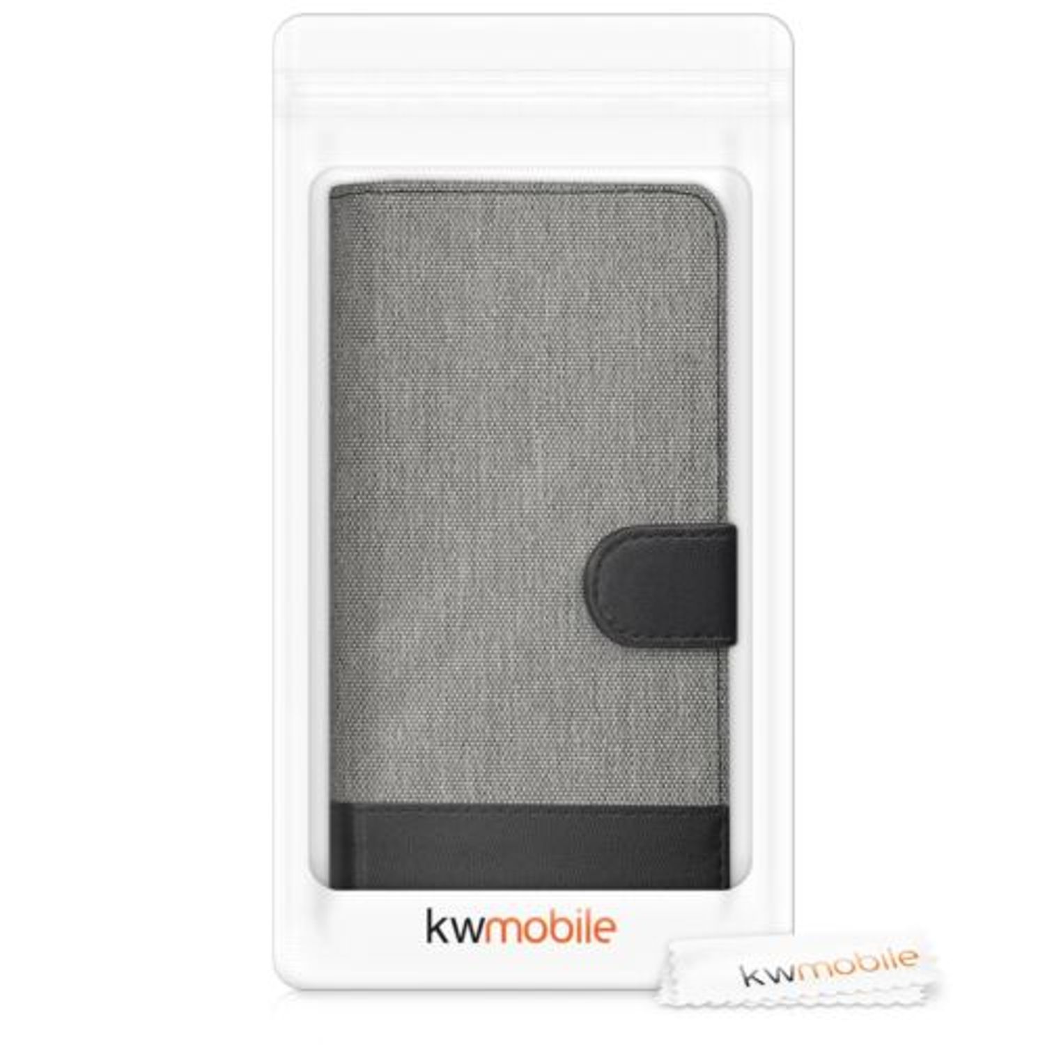 Husa pentru Samsung Galaxy Xcover 4, Textil, Gri, 41255.01 fotografia produsului View 7 L