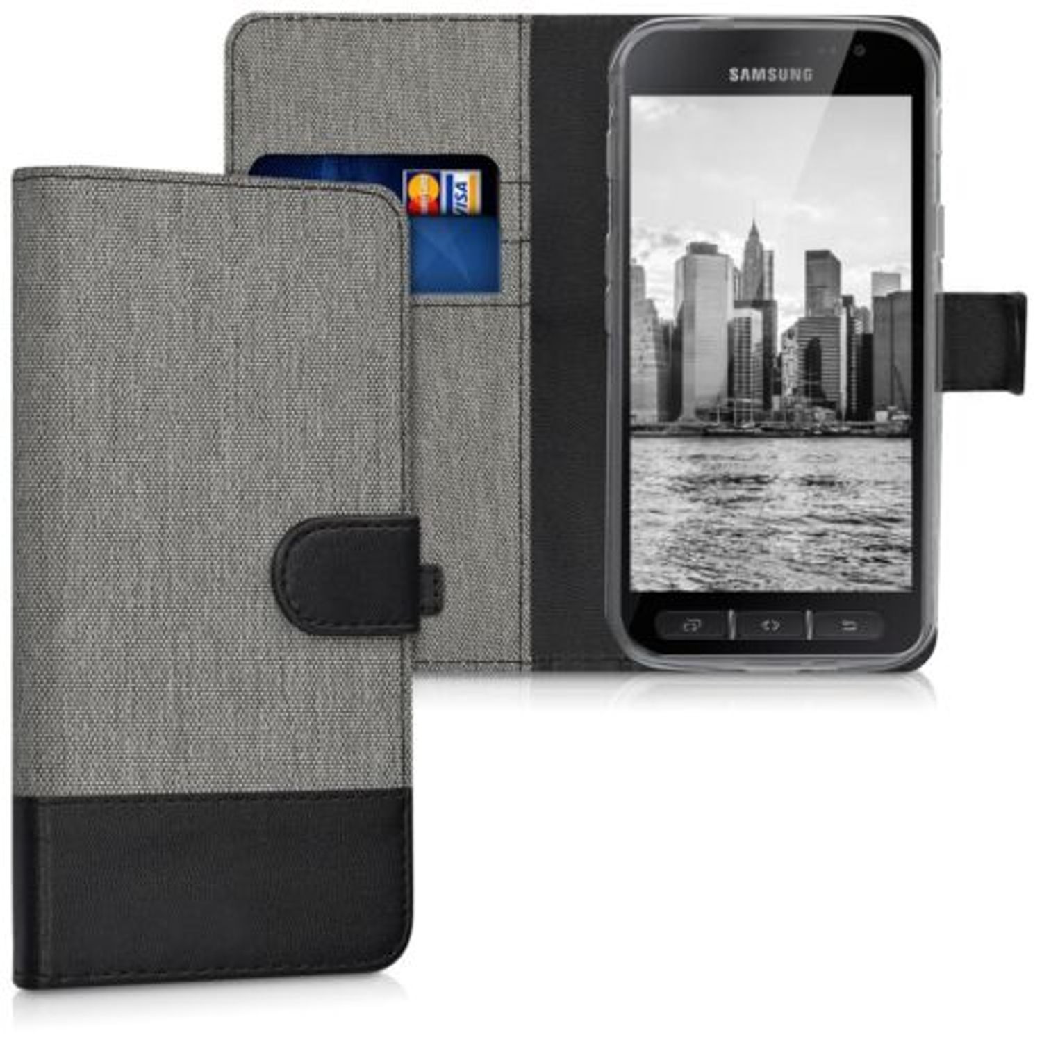 Husa pentru Samsung Galaxy Xcover 4, Textil, Gri, 41255.01 fotografia produsului