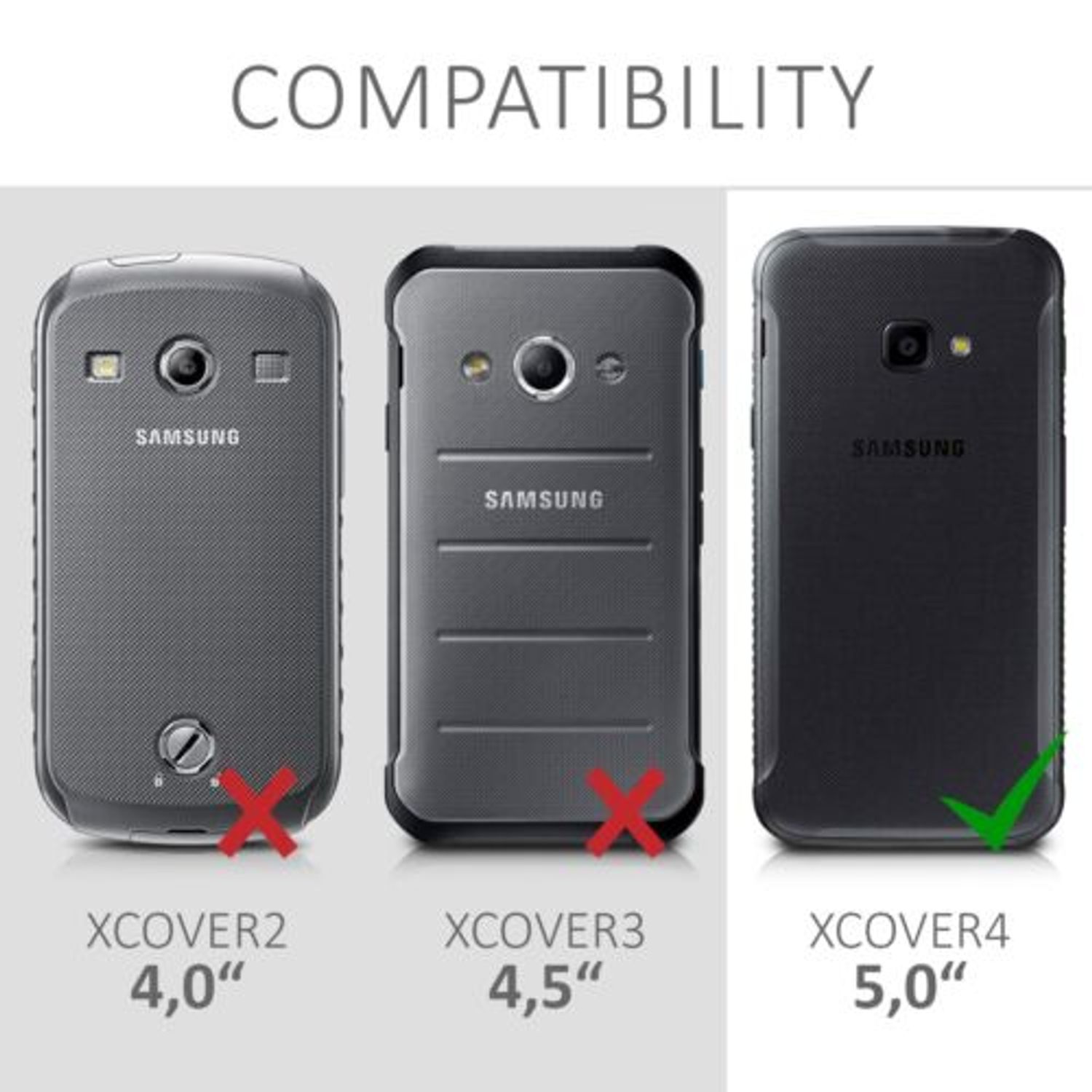 Husa pentru Samsung Galaxy Xcover 4, Textil, Gri, 41255.01 fotografia produsului View 6 L