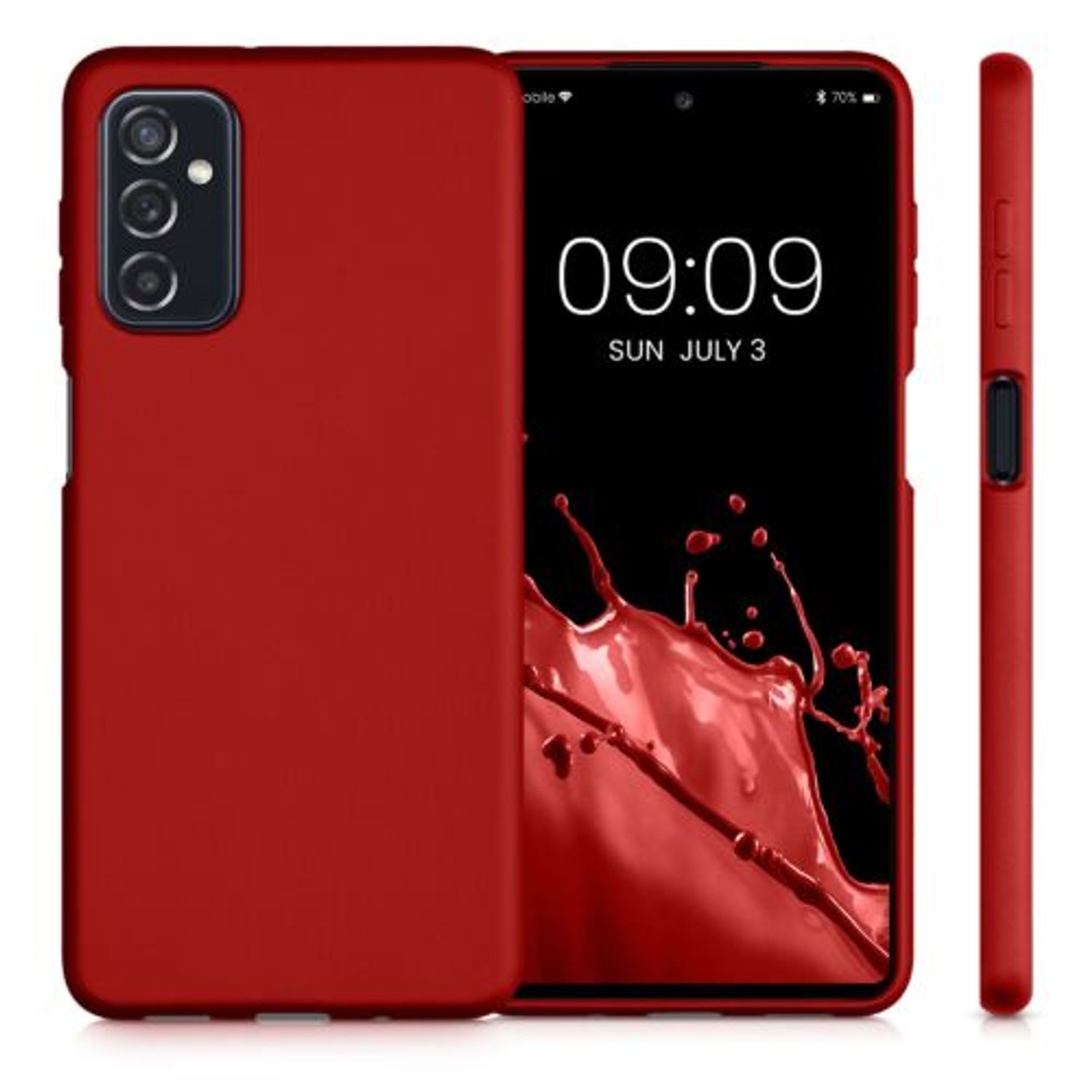 Husa pentru Samsung Galaxy M52 5G, Silicon, Rosu, 56348.36, Kwmobile fotografia produsului View 5 L