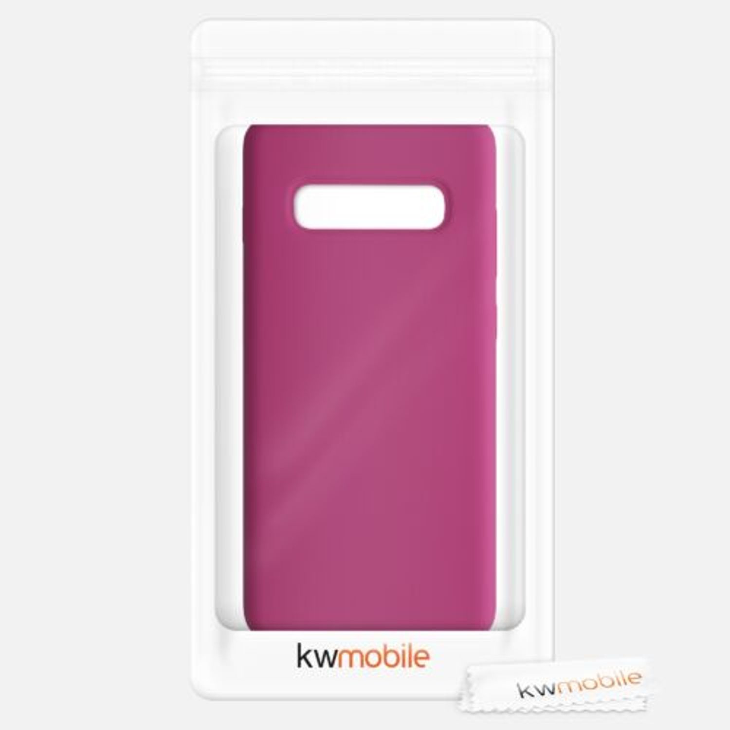 Husa pentru Samsung Galaxy S10 Plus, Silicon, Roz, 49028.213, Kwmobile fotografia produsului View 7 L