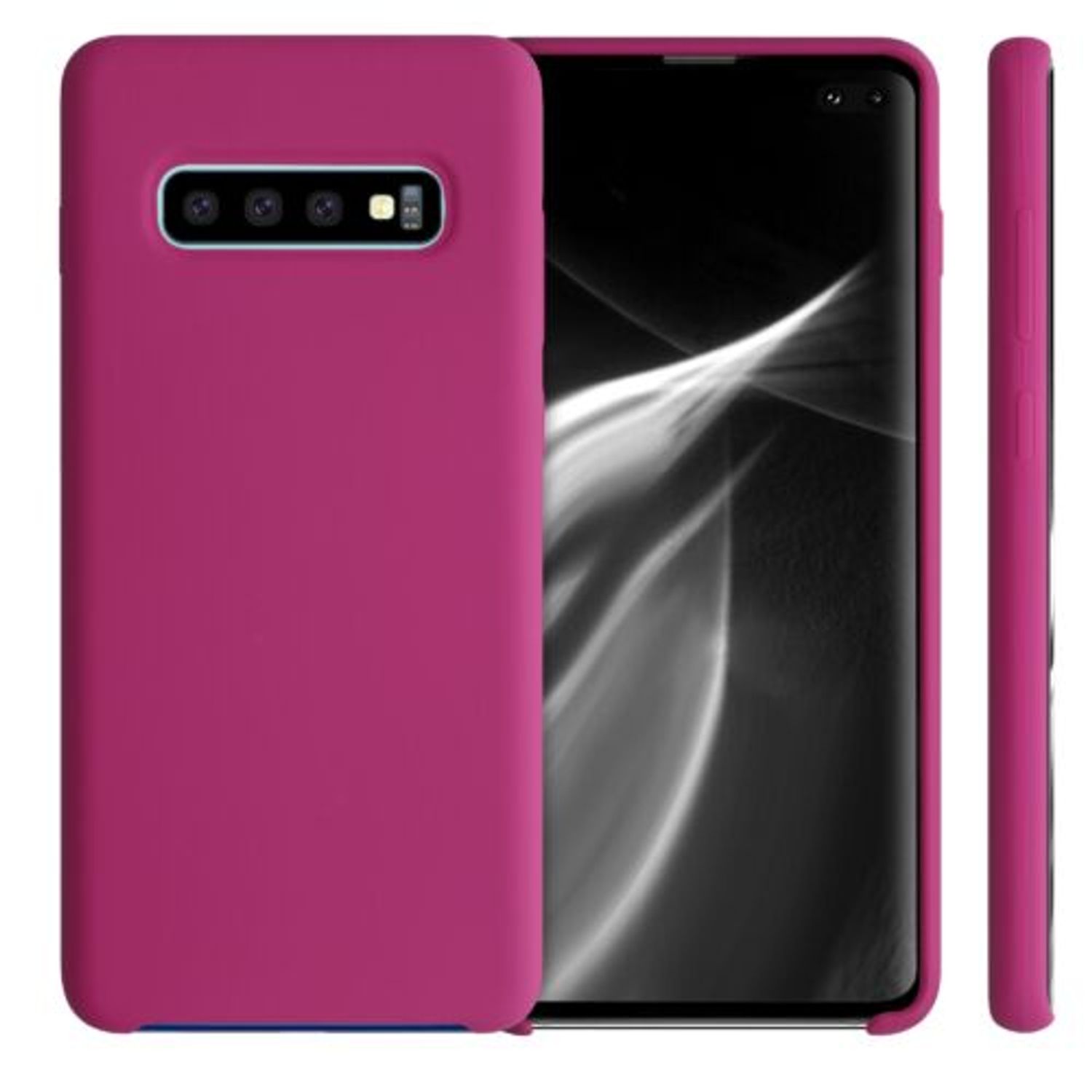 Husa pentru Samsung Galaxy S10 Plus, Silicon, Roz, 49028.213, Kwmobile fotografia produsului View 2 L