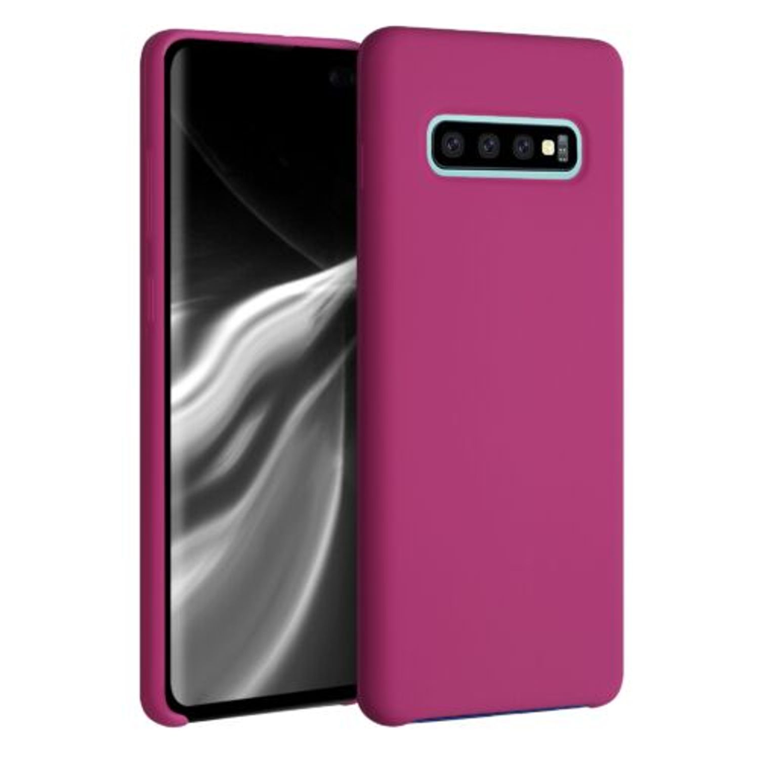 Husa pentru Samsung Galaxy S10 Plus, Silicon, Roz, 49028.213, Kwmobile fotografia produsului