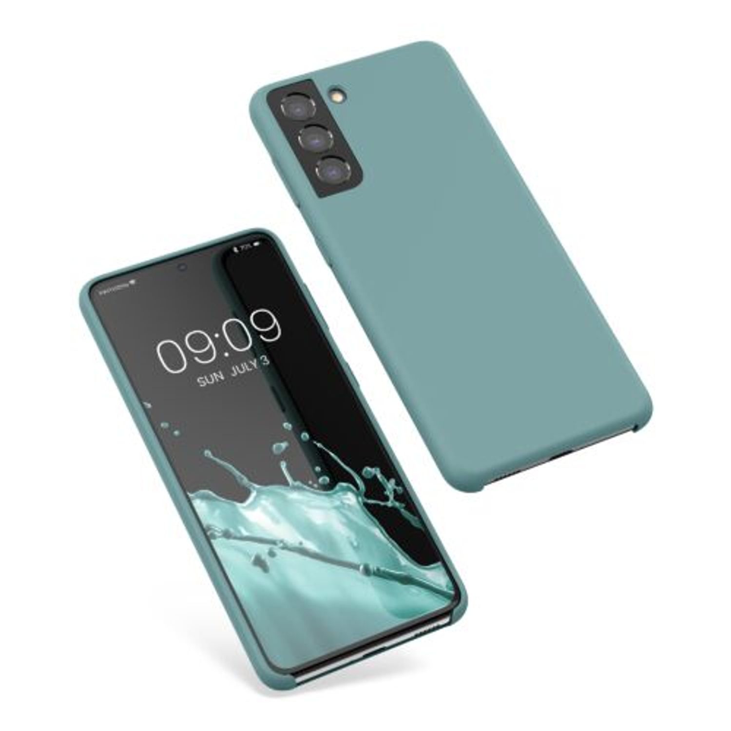 Husa pentru Samsung Galaxy S21, Silicon, Verde, 54056.207, Kwmobile fotografia produsului View 4 L