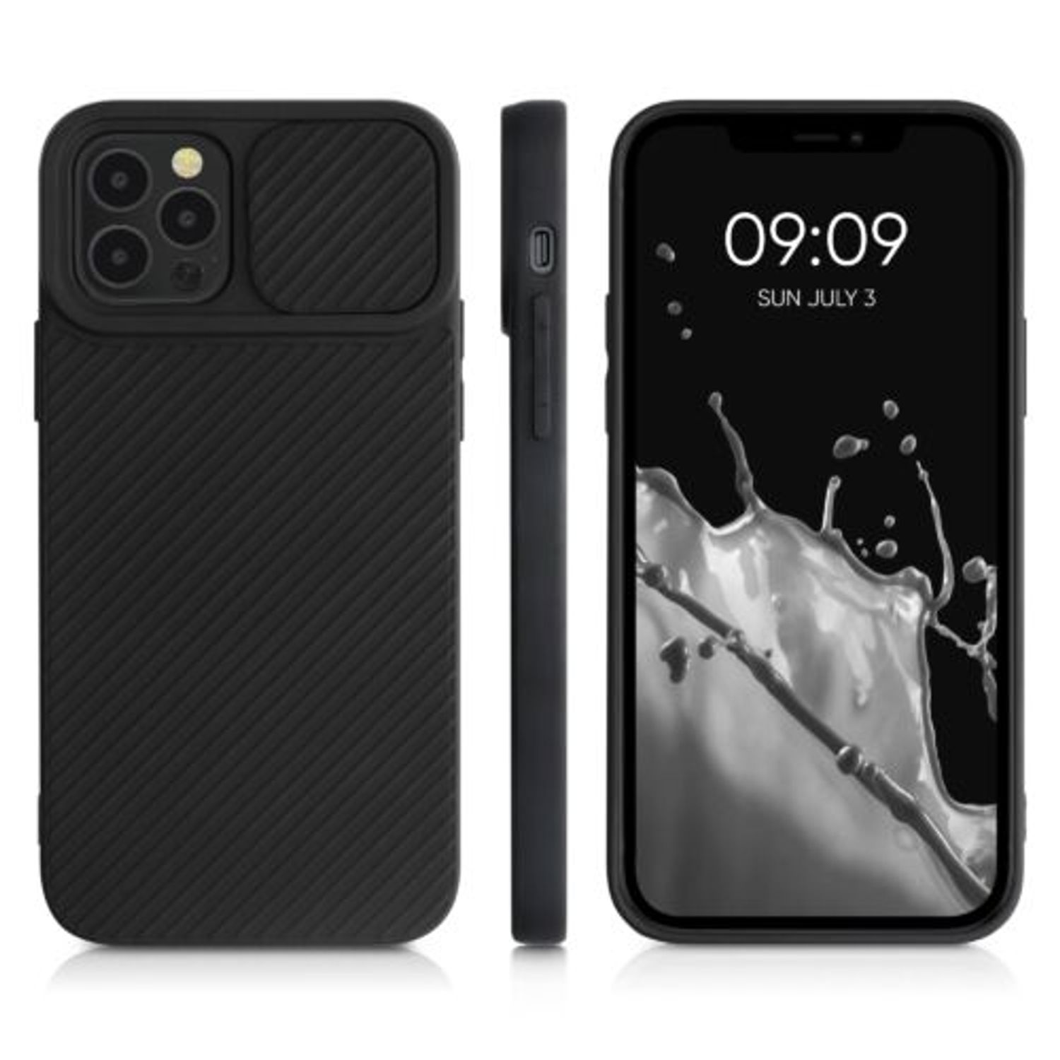 Husa pentru iPhone 12/iPhone 12 Pro, Silicon, Negru, 55098.01 fotografia produsului View 2 L