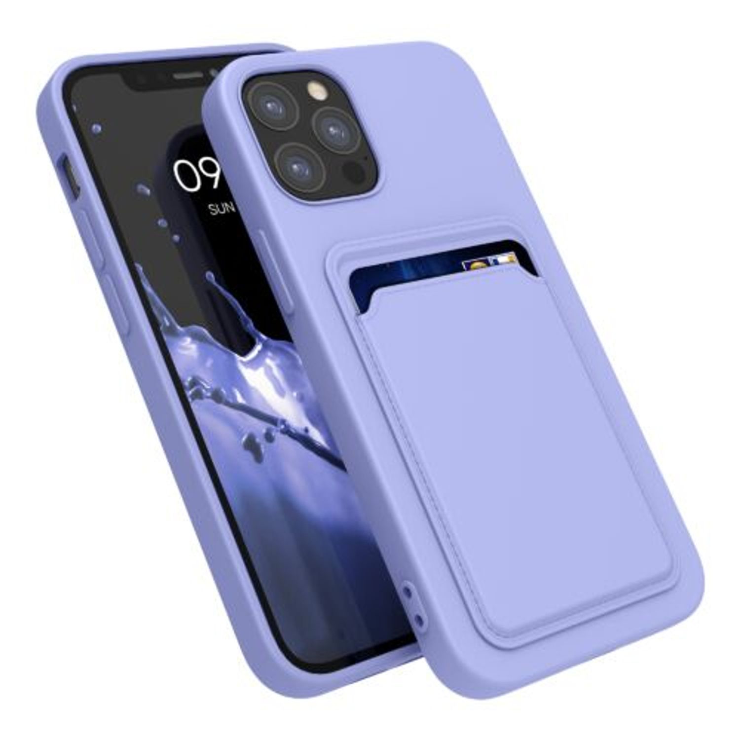 Husa pentru iPhone 12/iPhone 12 Pro, Silicon, Mov, 55112.108 fotografia produsului View 2 L
