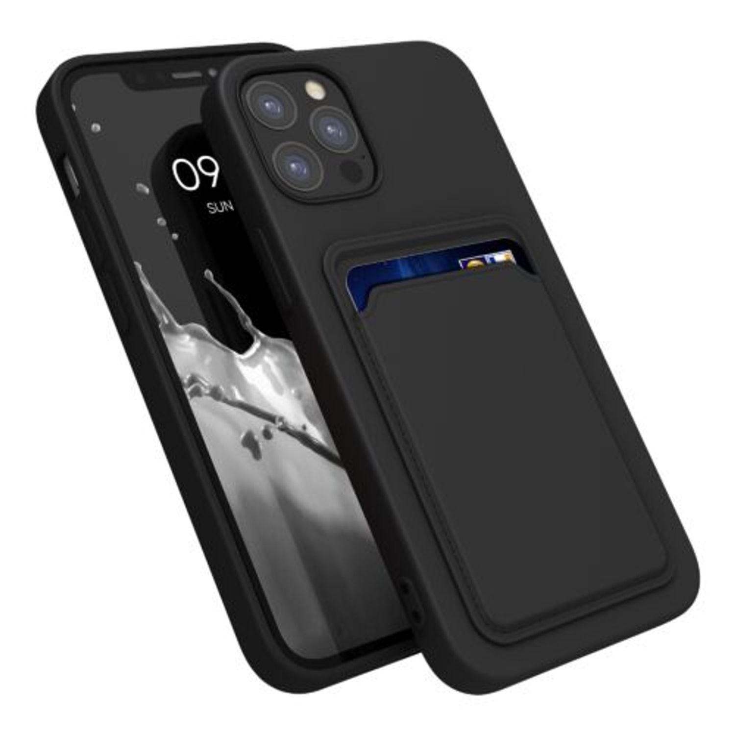 Husa pentru iPhone 12/iPhone 12 Pro, Silicon, Negru, 55112.01 fotografia produsului View 2 L