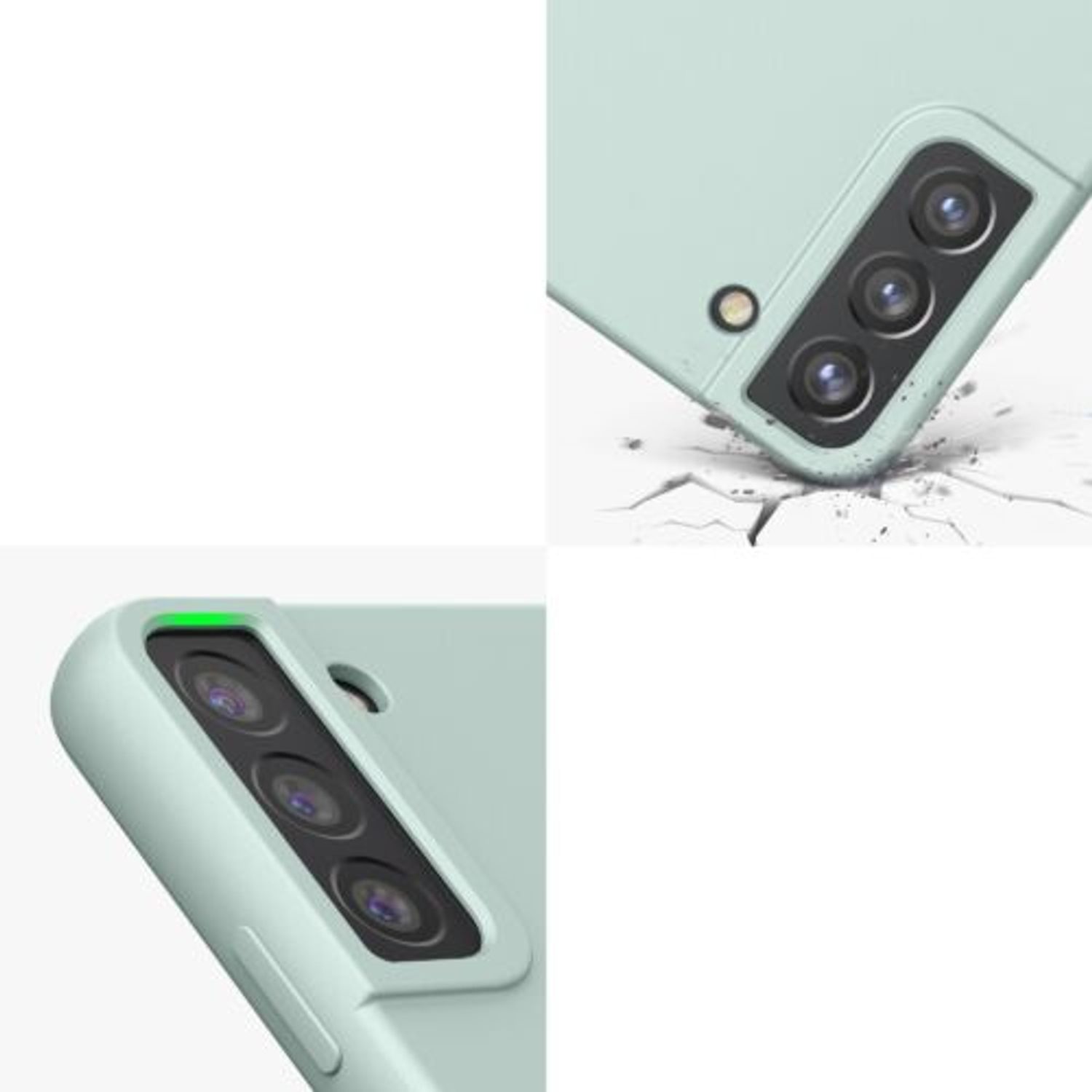Husa pentru Samsung Galaxy S22 Plus, Silicon, Verde, 56761.200, Kwmobile fotografia produsului View 8 L