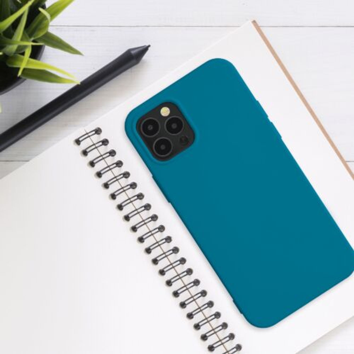 Husa pentru iPhone 12/iPhone 12 Pro, Silicon, Albastru, 53844.224 fotografia produsului View 6 L