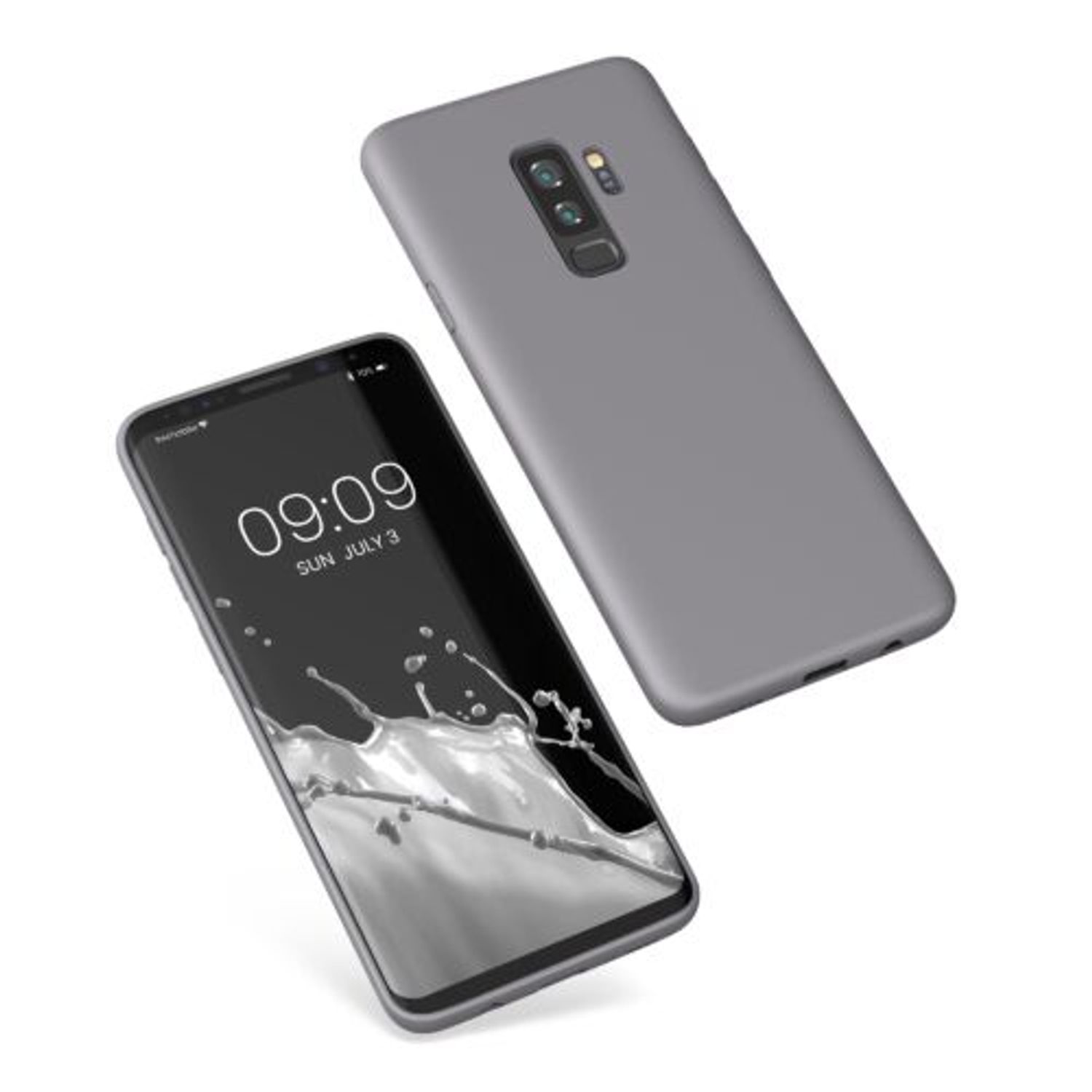 Husa pentru Samsung Galaxy S9 Plus, Silicon, Gri, 56684.155, Kwmobile fotografia produsului View 2 L