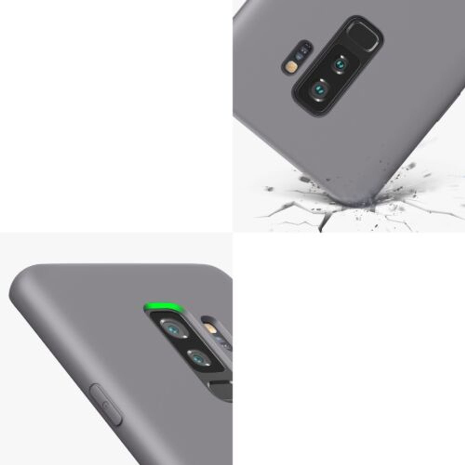 Husa pentru Samsung Galaxy S9 Plus, Silicon, Gri, 56684.155, Kwmobile fotografia produsului View 11 L