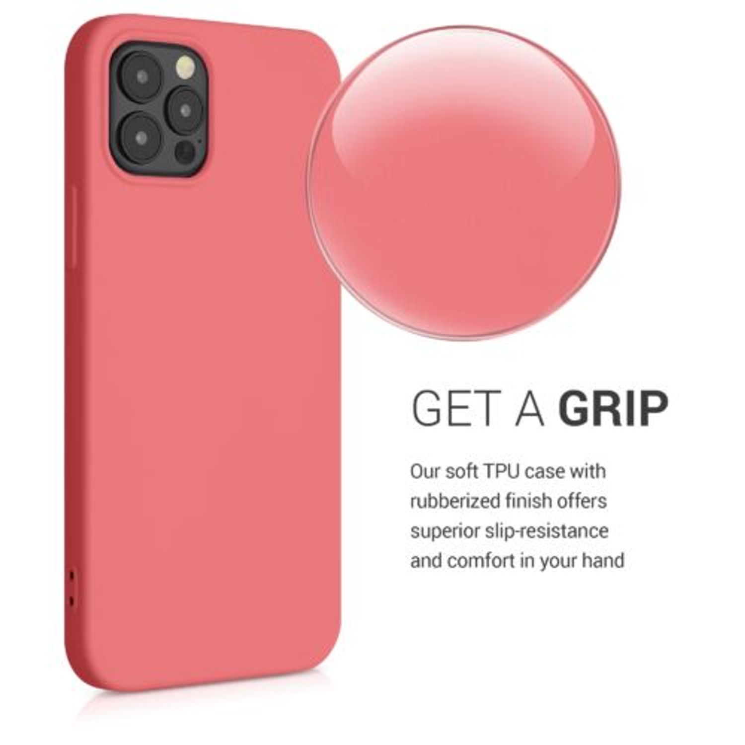 Husa pentru iPhone 12/iPhone 12 Pro, Silicon, Roz, 53844.219 fotografia produsului View 5 L