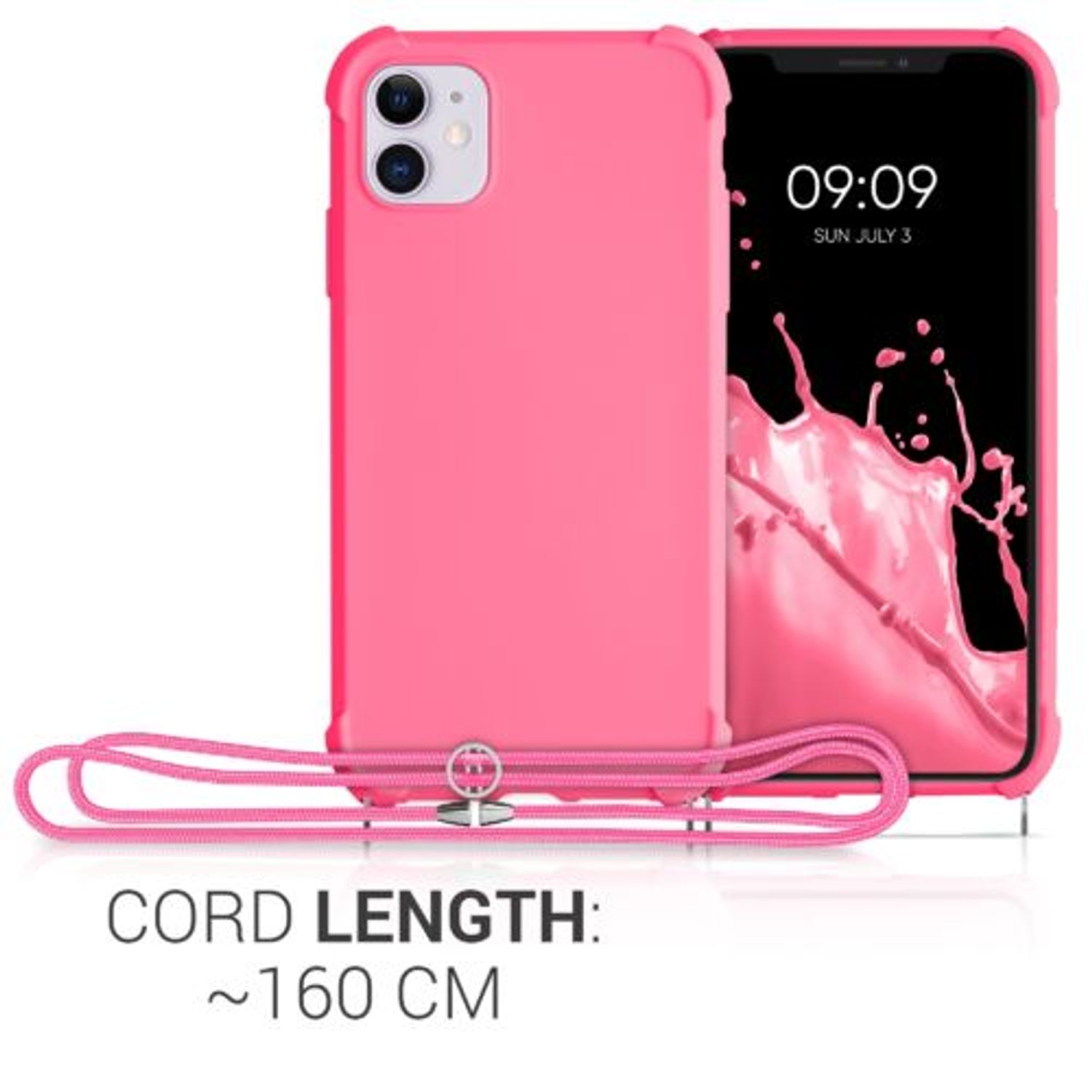 Husa pentru Apple iPhone 11, Silicon, Roz, 53838.77, Kwmobile fotografia produsului View 4 L