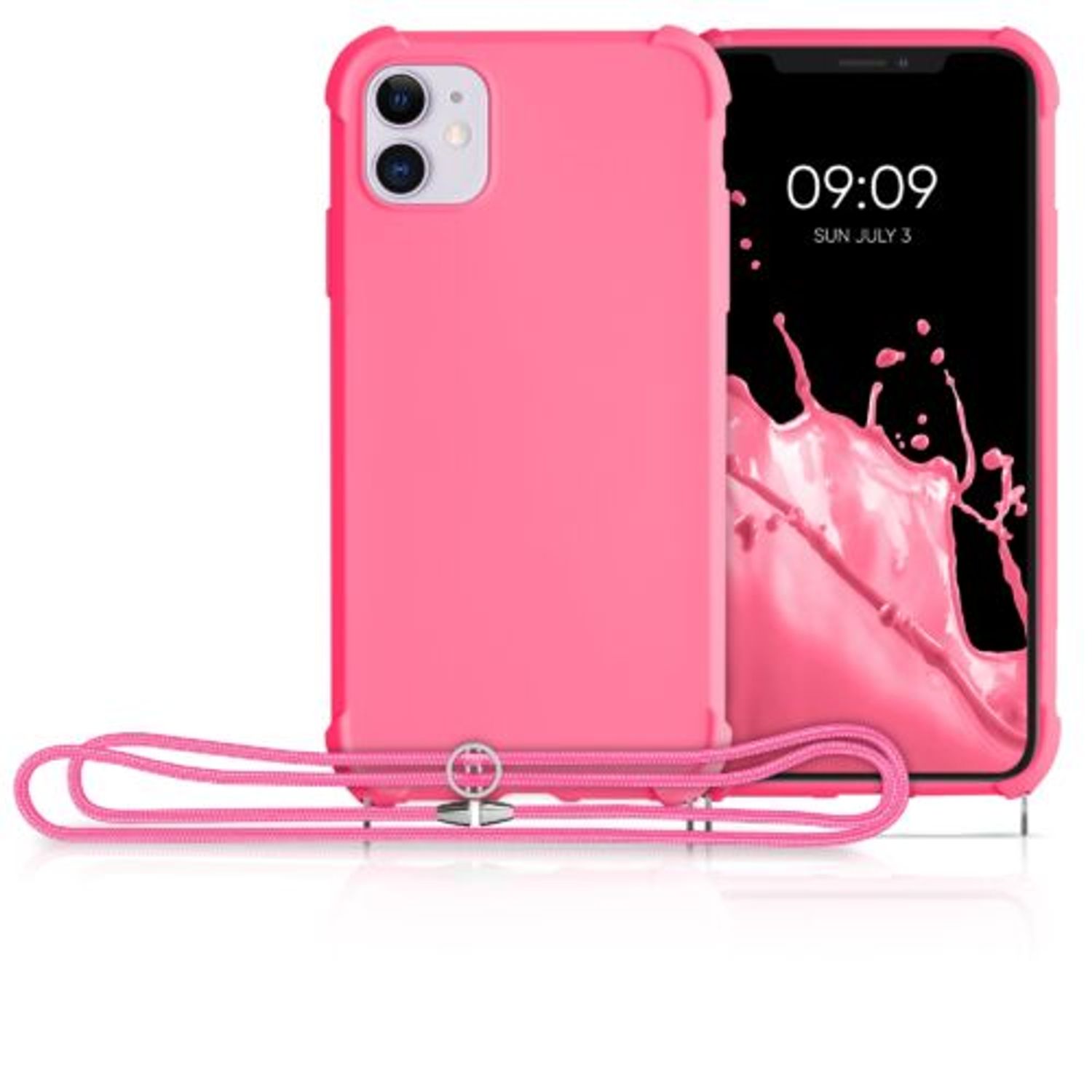 Husa pentru Apple iPhone 11, Silicon, Roz, 53838.77, Kwmobile fotografia produsului View 7 L