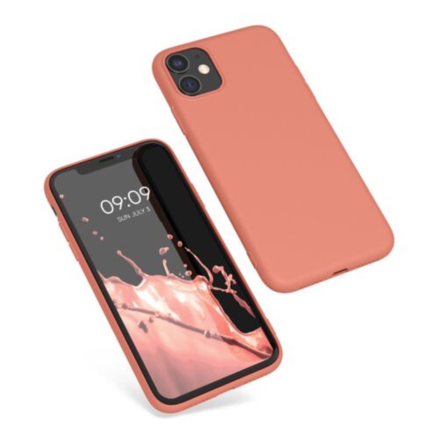Husa pentru Apple iPhone 11, Silicon, Roz, 49787.215, Kwmobile fotografia produsului View 2 L