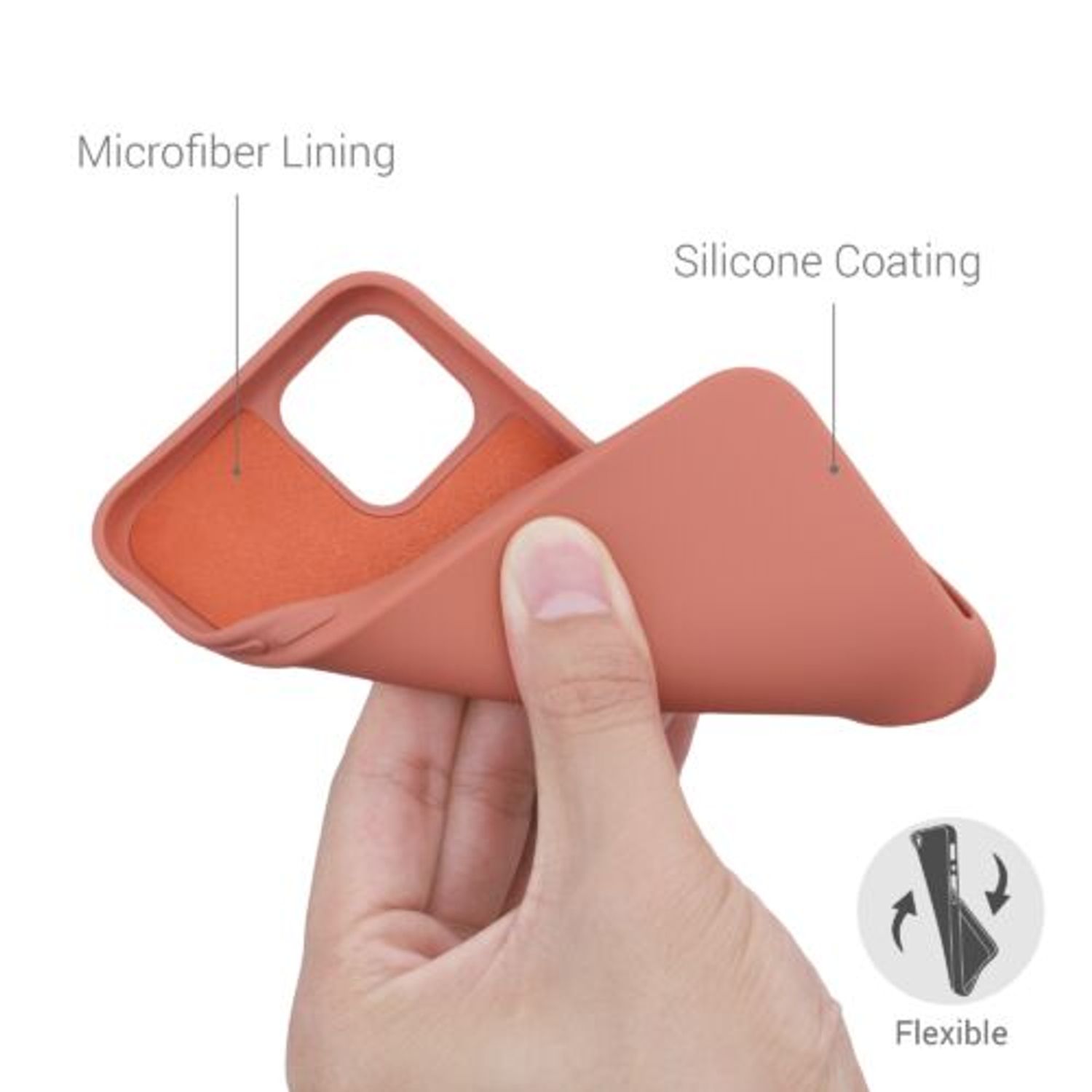 Husa pentru Apple iPhone 12/iPhone 12 Pro, Silicon, Roz, 53844.215 fotografia produsului View 4 L