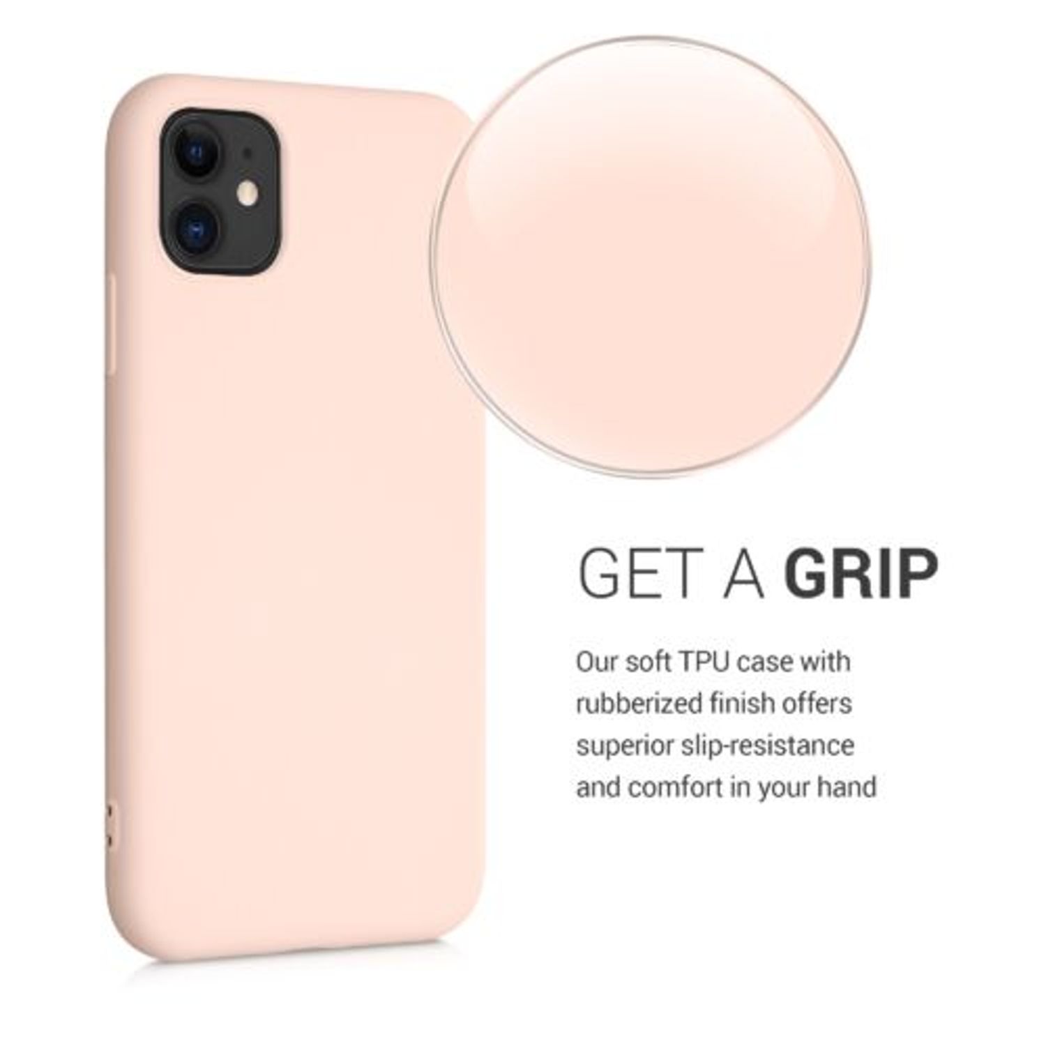 Husa pentru Apple iPhone 11, Silicon, Roz, 50791.225, Kwmobile fotografia produsului View 5 L