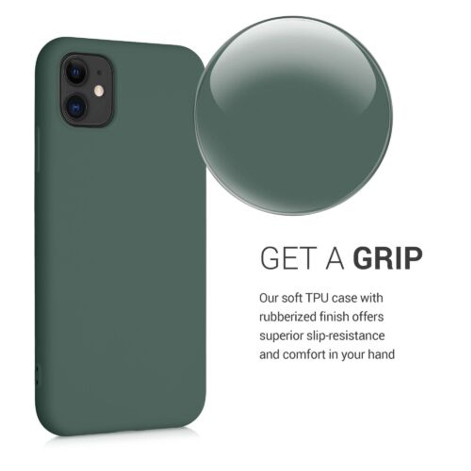 Husa pentru Apple iPhone 11, Silicon, Verde, 50791.171, Kwmobile fotografia produsului View 4 L