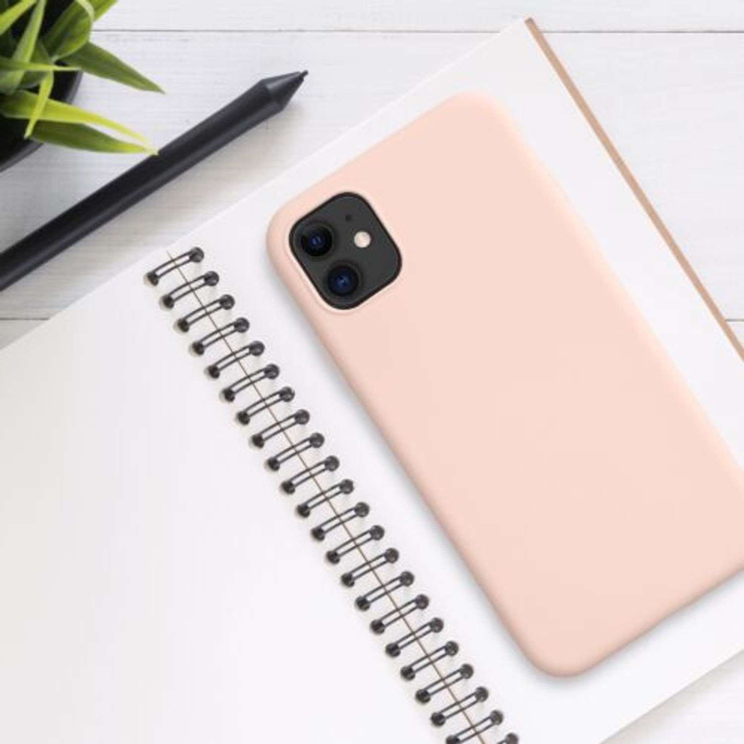 Husa pentru Apple iPhone 11, Silicon, Roz, 50791.225, Kwmobile fotografia produsului View 3 L