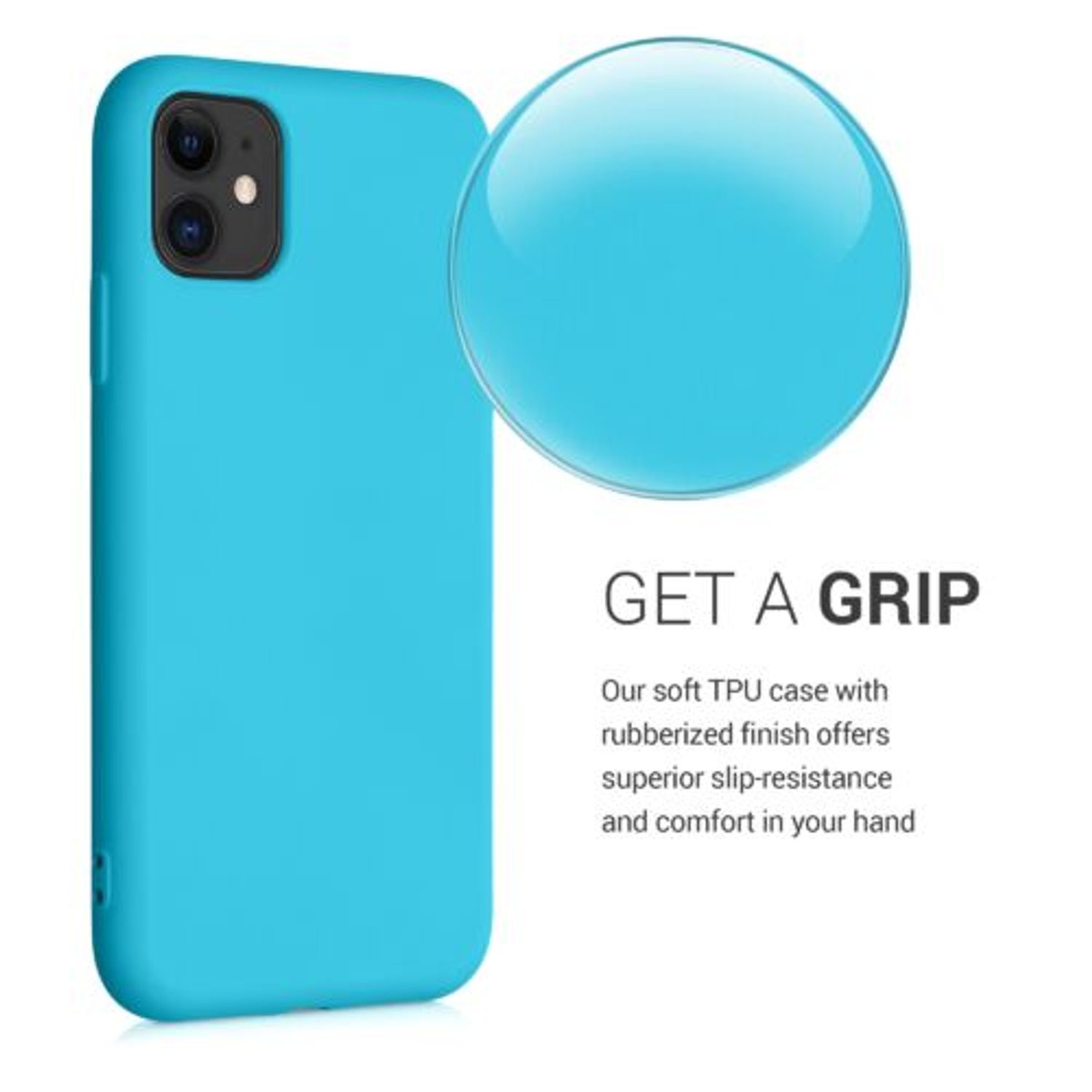Husa pentru Apple iPhone 11, Silicon, Albastru, 50791.223, Kwmobile fotografia produsului View 4 L