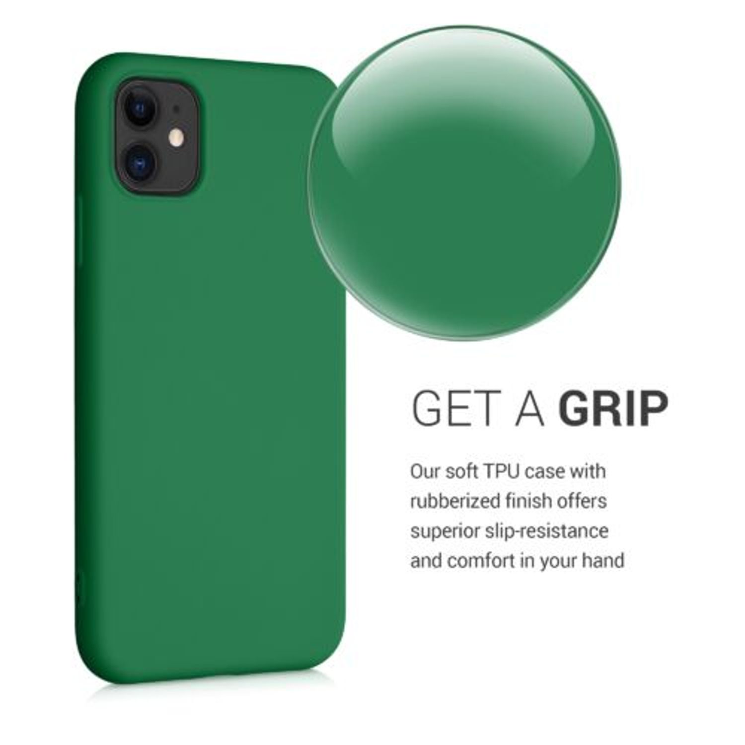Husa pentru Apple iPhone 11, Silicon, Verde, 50791.227, Kwmobile fotografia produsului View 4 L